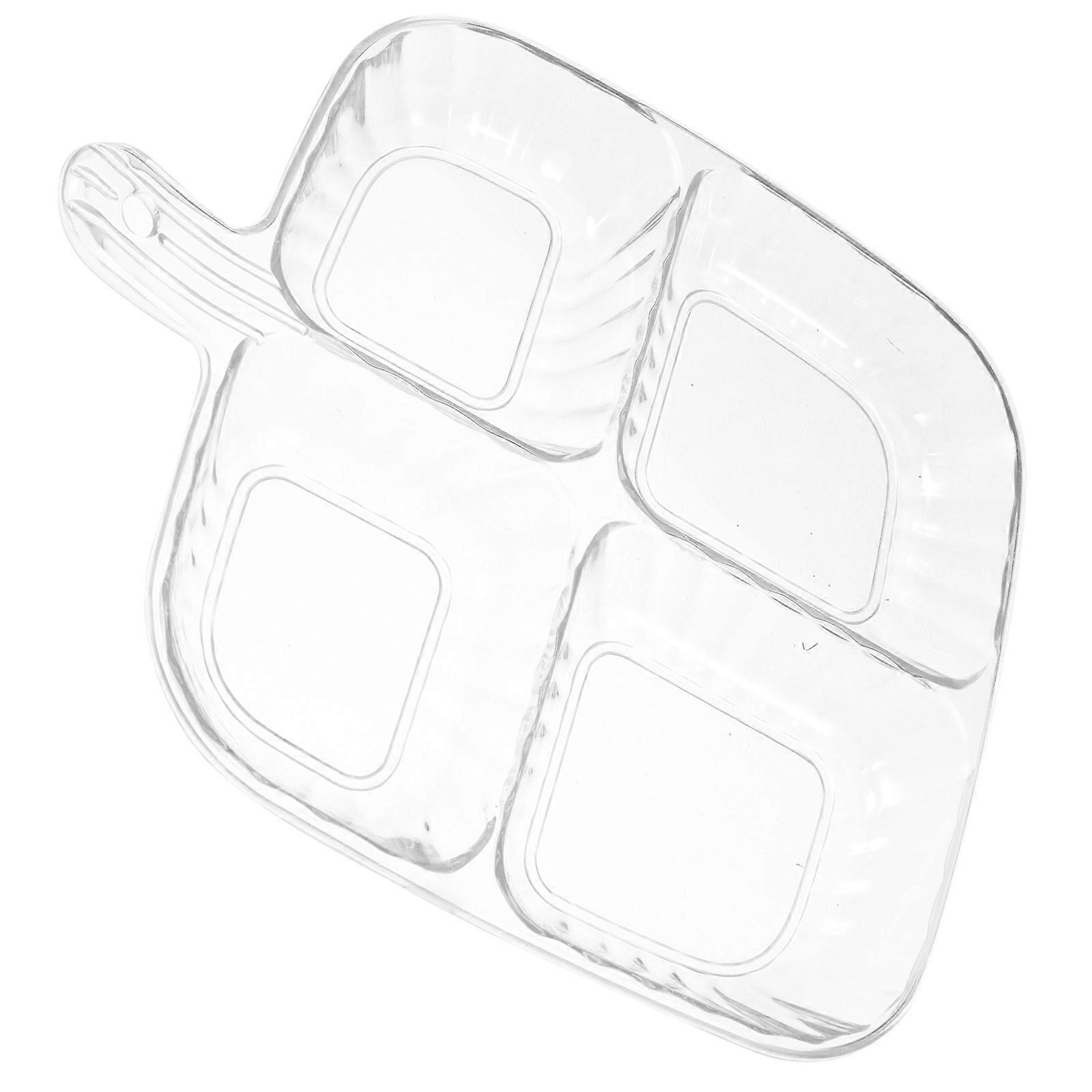 Cooking Accessory Tray for Meal Preparation Transparent Multi-Compartment
