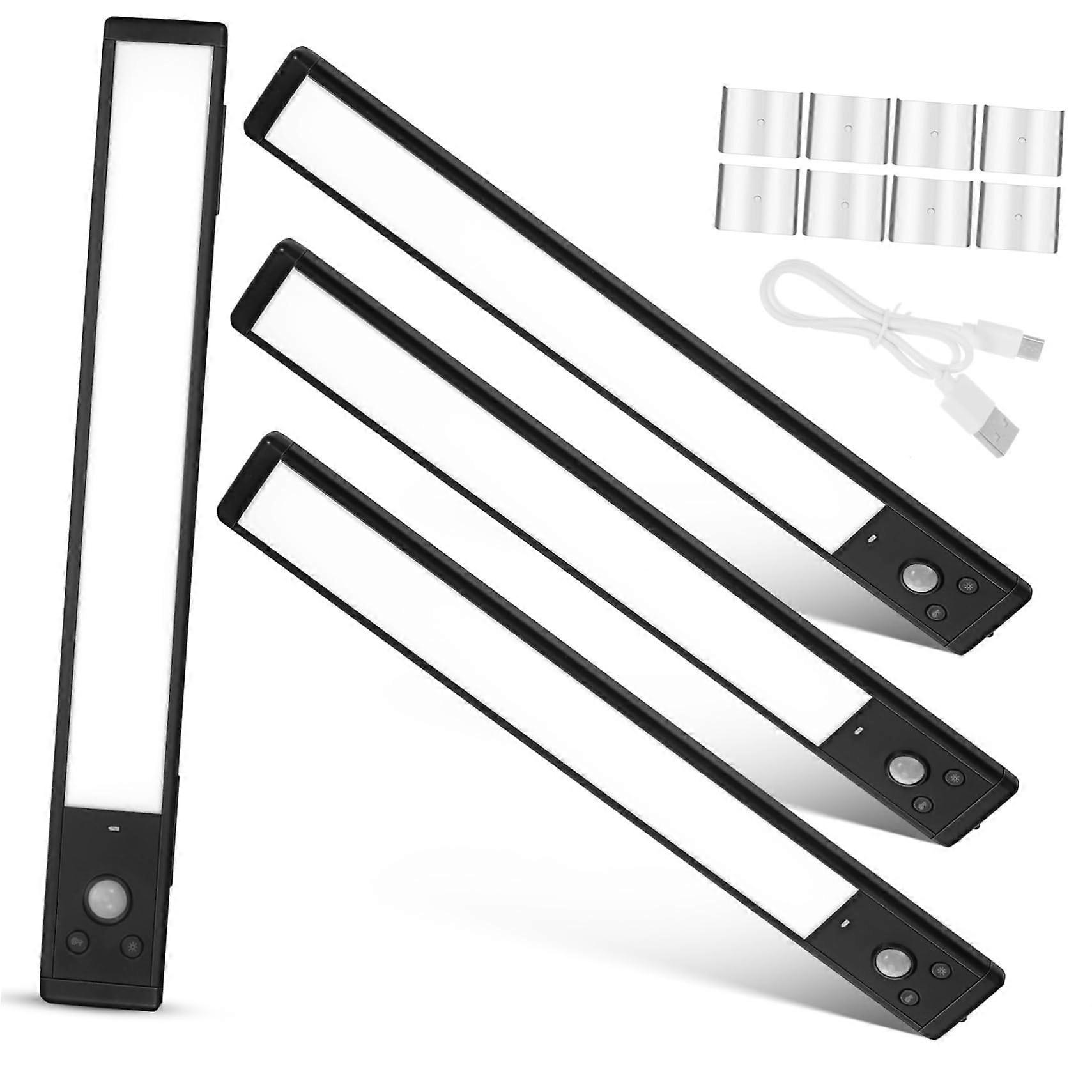 Motion Sensor Led Under Cabinet Lights 4Pack Auto Sensing Light Strip, Wireless StickOn Lighting for Kitchen Closet