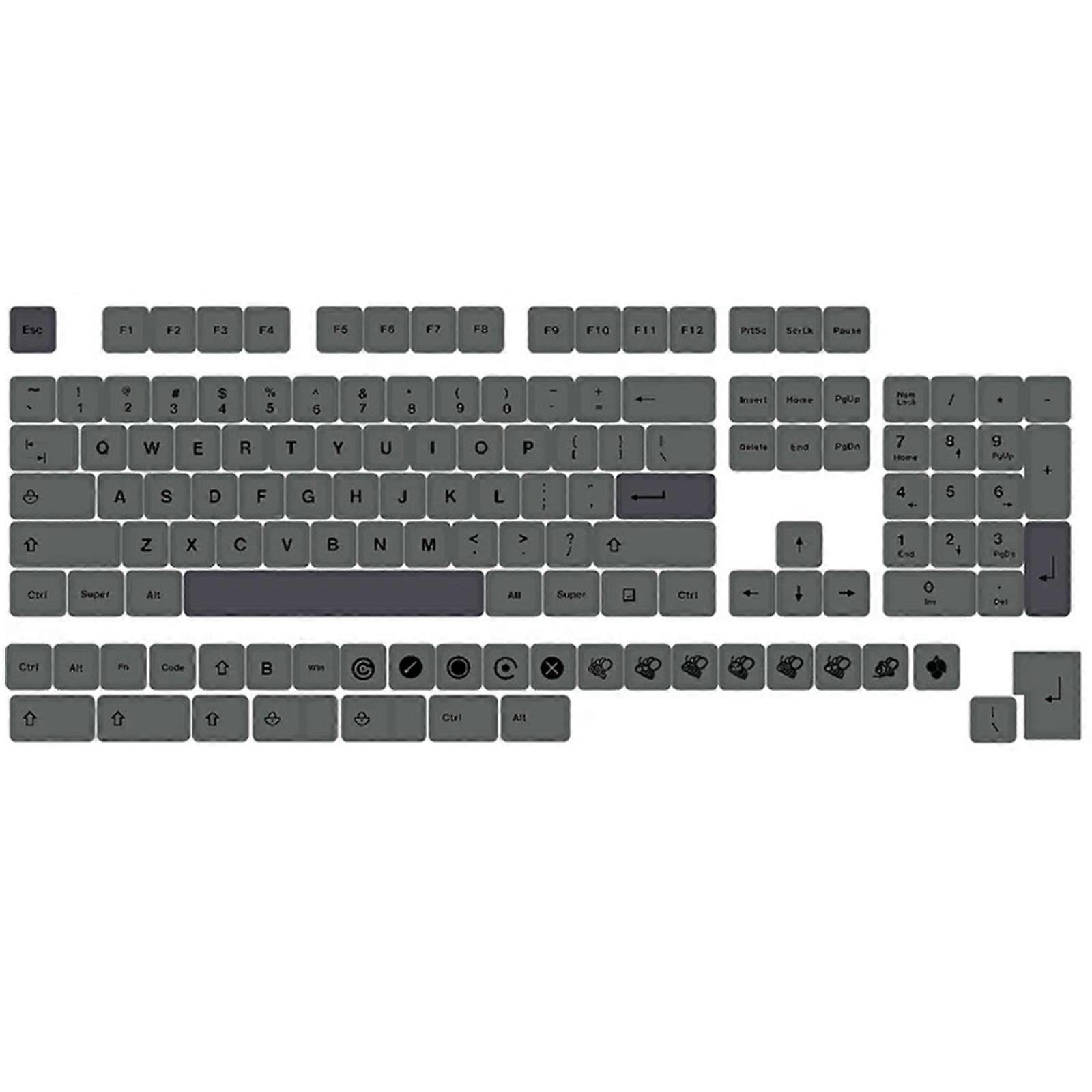 Gray Mist Keycap Set 133Key PBT Keyboards XDA Profile KeyCaps for Mechanical Keyboards Gift Multicolor