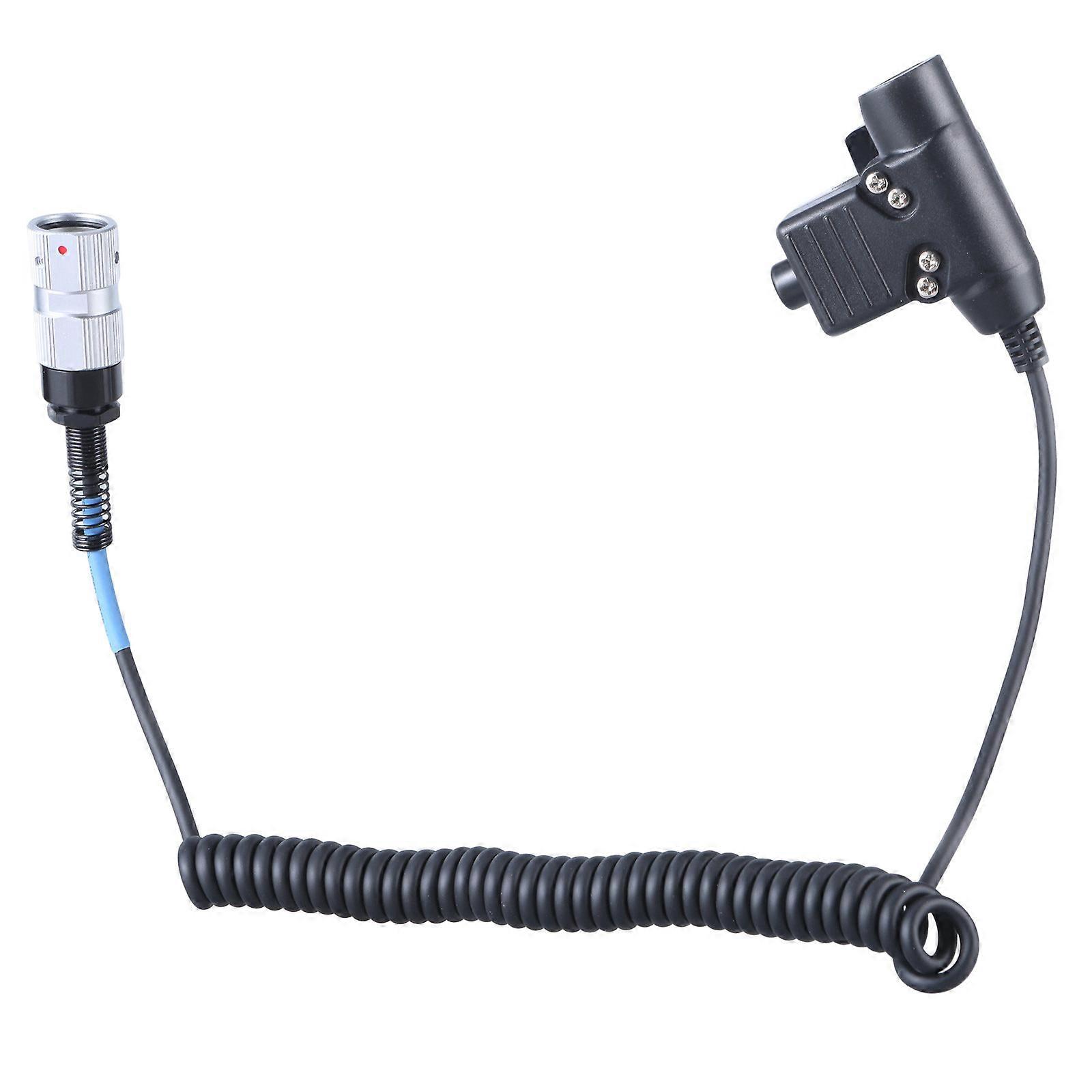 U94 PTT Adapter with U329/MIL-C-55116 6-Pin Walkies Talkie Connector for AN/PRC148 & AN/PRC152 Two Way Radio Multicolor