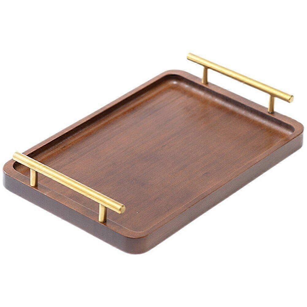 Wooden Serving Tray with Handles for Coffee Tea Snacks Breakfast Dinner Drinks – Style2