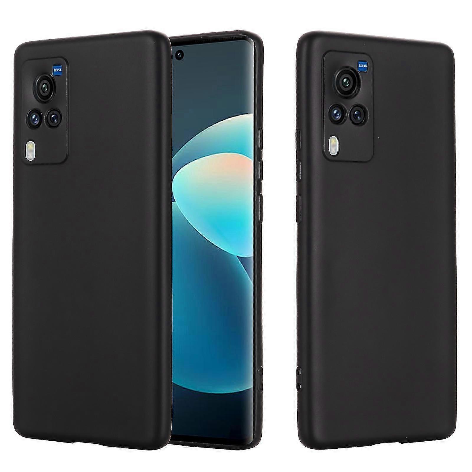 For vivo X60 Pro 5G Foreign Version Solid Color Liquid Silicone Shockproof Full Coverage Protective Case