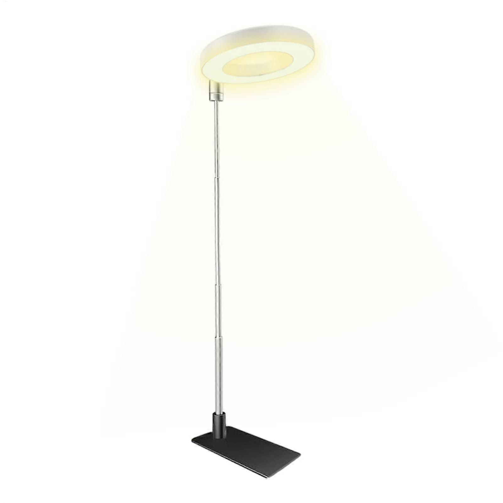 Full Spectrum Grow Light Floor Standing Plant Lamp, Height Adjustable, 4H/8H/12H Timer, 4 Dimmable Levels, 360 Rotation