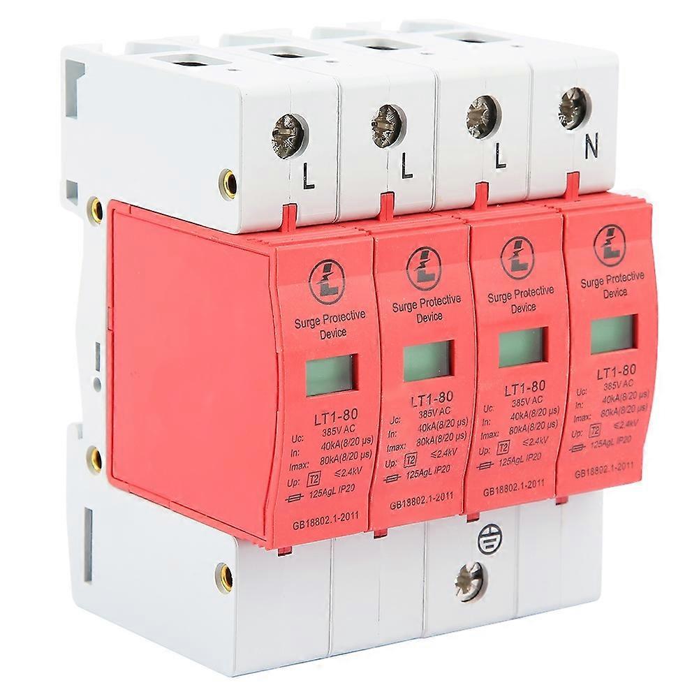 4P 40-80KA House Surge Protective Low voltage Arrester Device LT-40/80