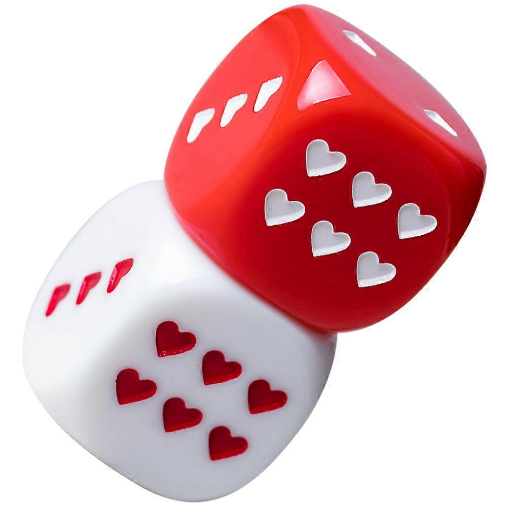 2Pcs Heart Pattern Game Acrylic for Playing Board Game Props