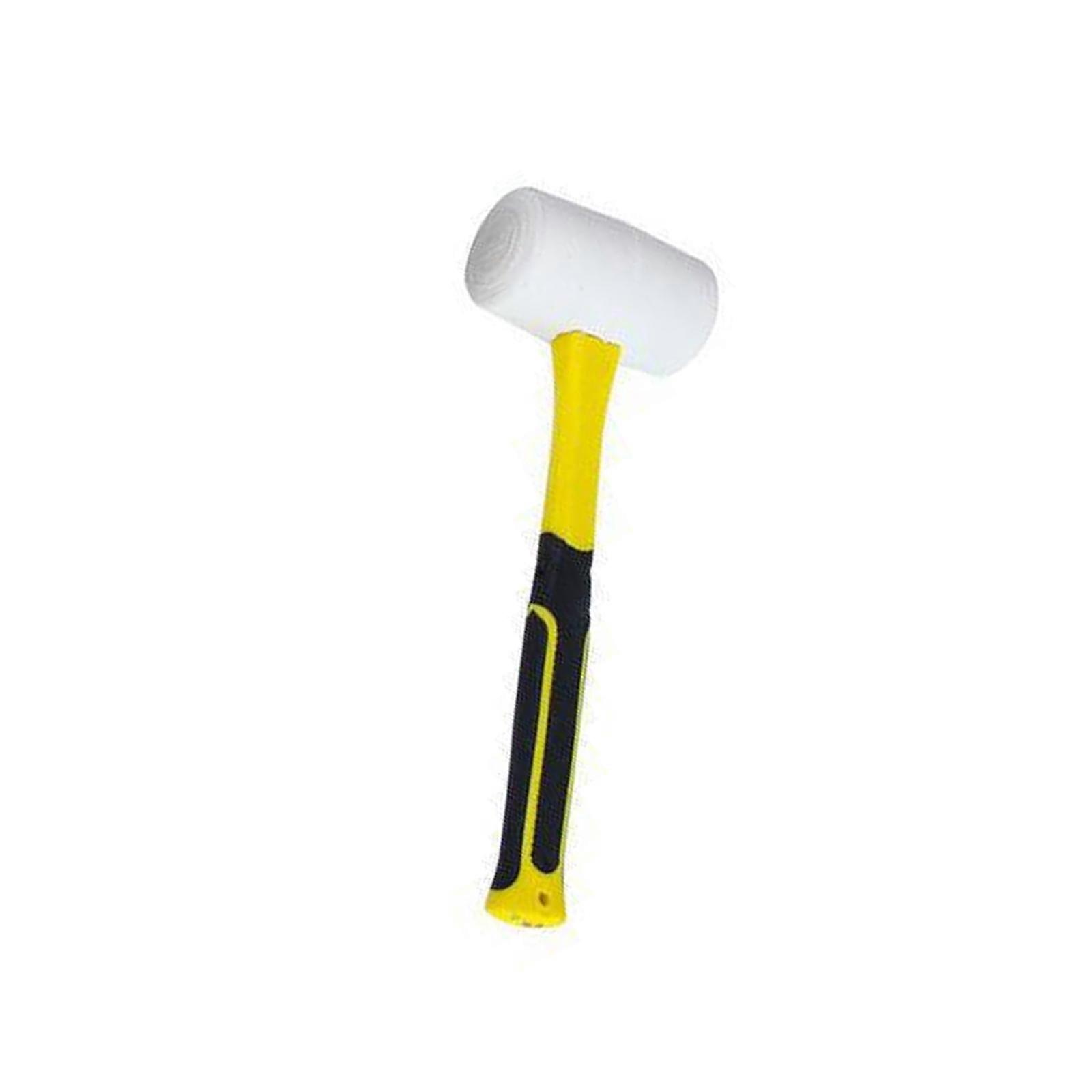 White Rubber Mallets With Fiberglass Handle High Density Nonslip Grip 5kg Impact Force For Woodworking And DIY Projects Multicolor
