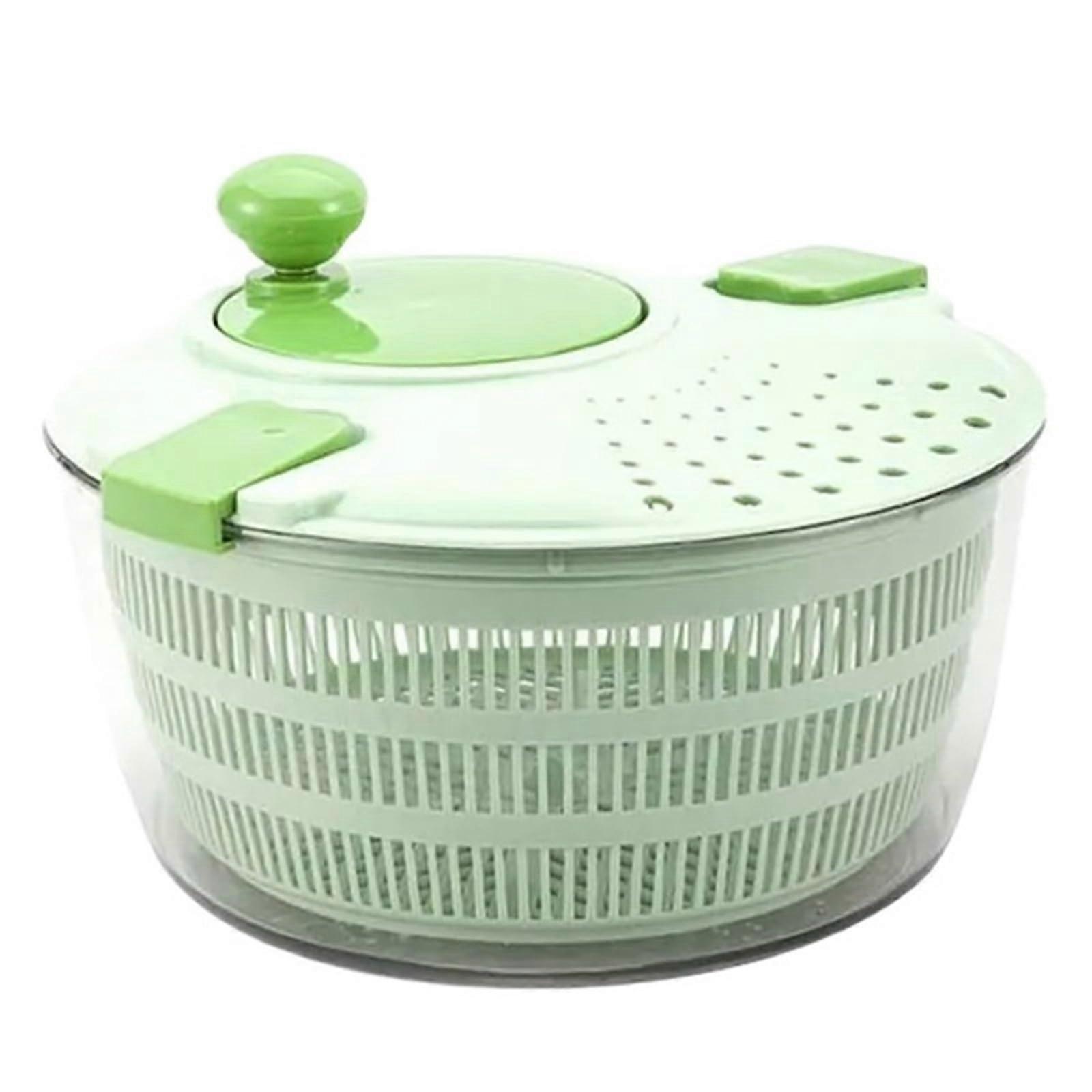 Salad Spinner Vegetable Fruit Dehydrator 2 in 1 Quick Water Drain Basket for Kitchen Use