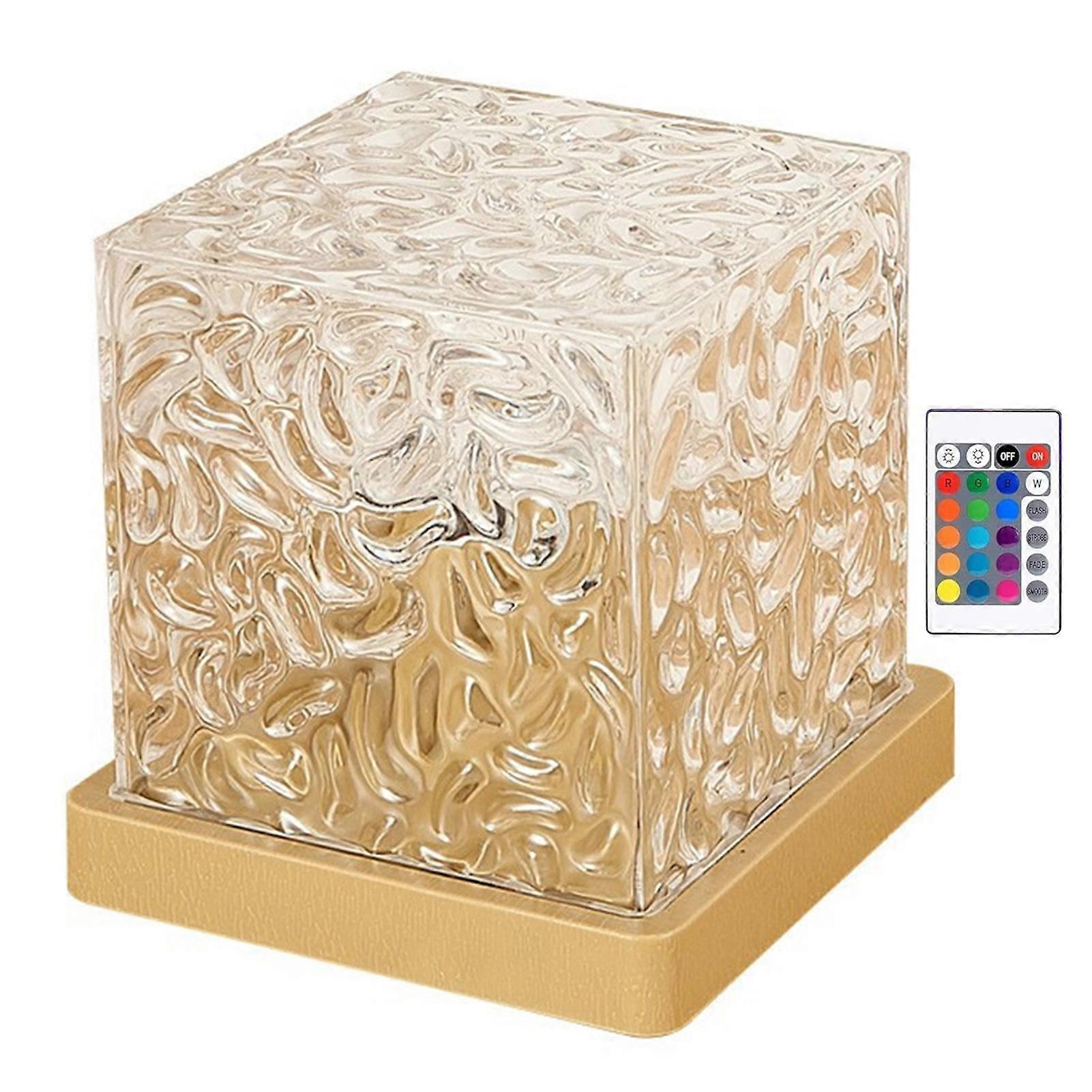 Water Ripple Ambient Light - Dynamic Visual Feast with Natural Wood Base, Ideal for Romantic Living Rooms, Yoga & Meditation Spaces