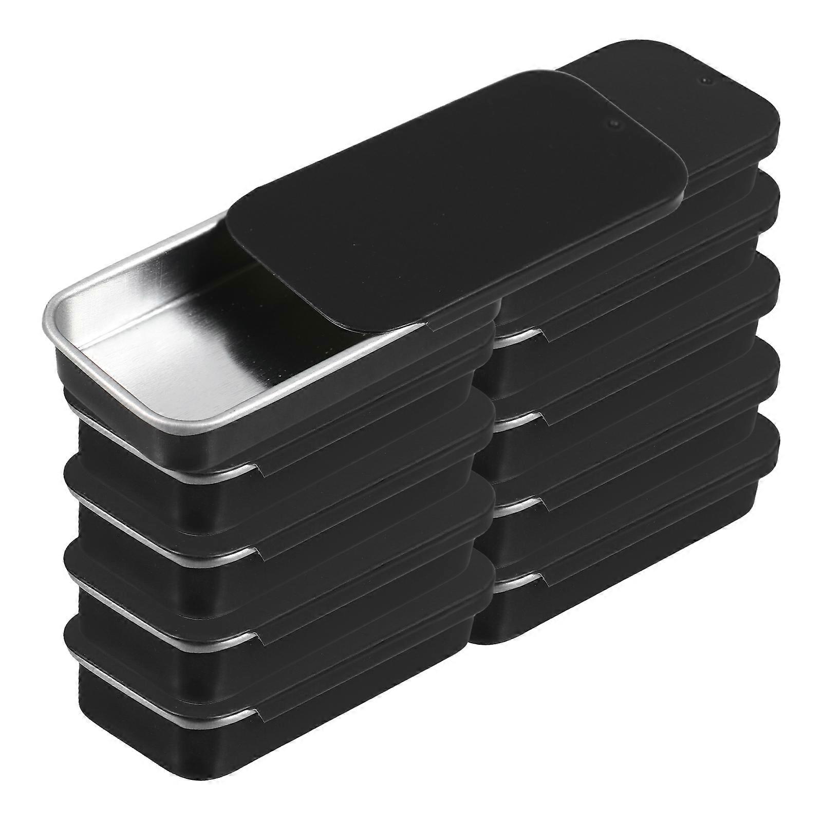 Small Storage Box With Lid Gum Tin Rectangular For Travel Slide Design 10Pack