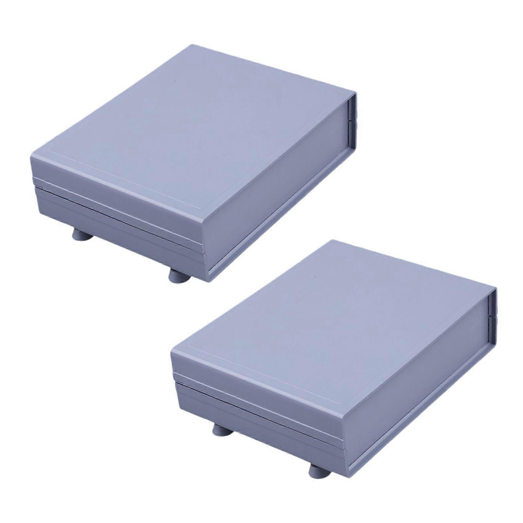 2X Plastic Electrical Enclosure Junction Box Case 152X120X42mm Light Grey