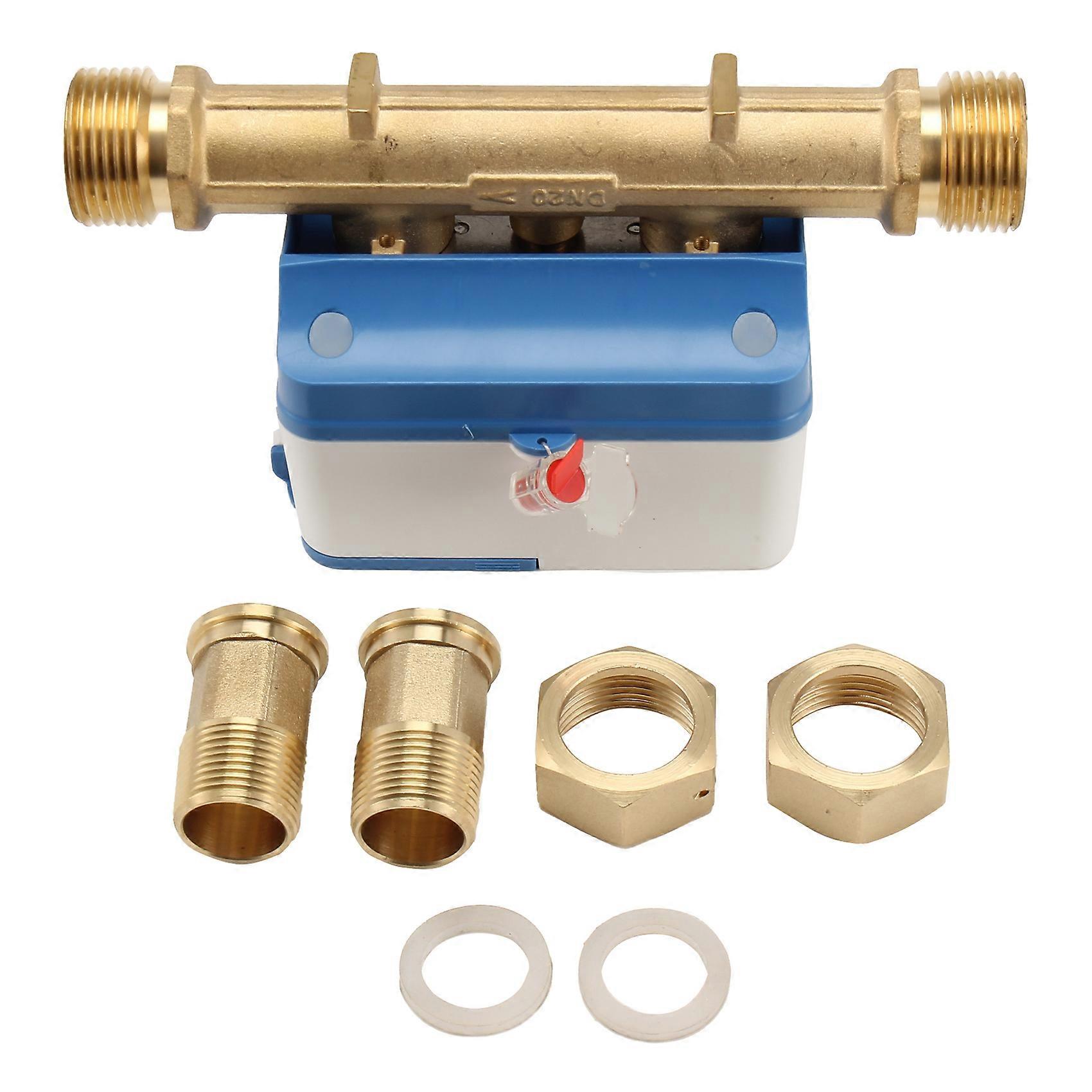 Tuya Zigbee Smart Ultrasonic Water Meter DN20 LCD Digital Display IP68 Waterproof Water Flow and Consumption Monitoring