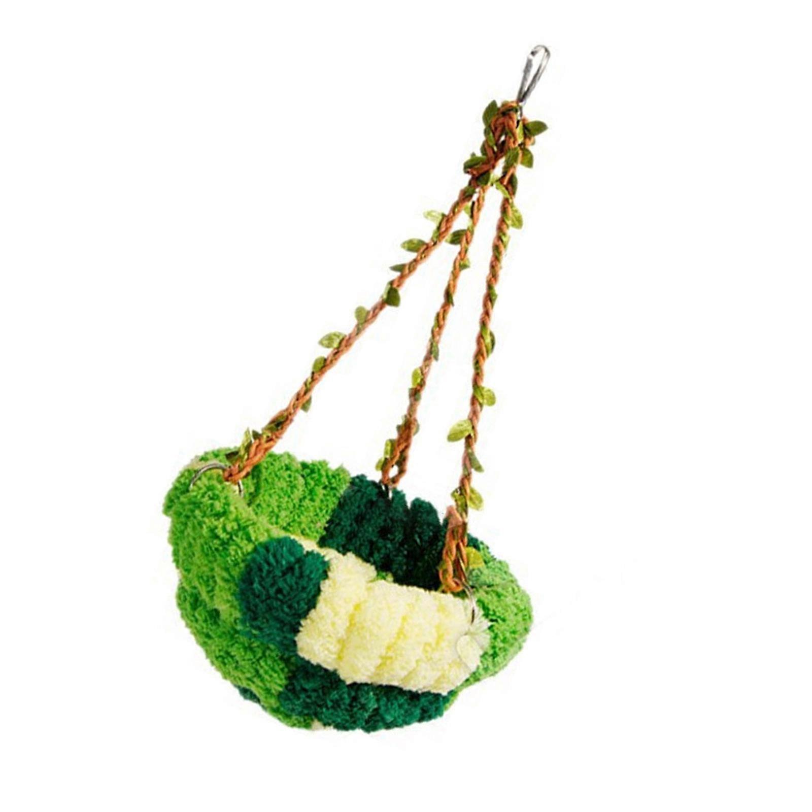Comfortable Plush Bird Nest Hanging Rest Hammock Bed with Removable Cushion Easy Cleaning Parrots Bed Cage Accessories Multicolor