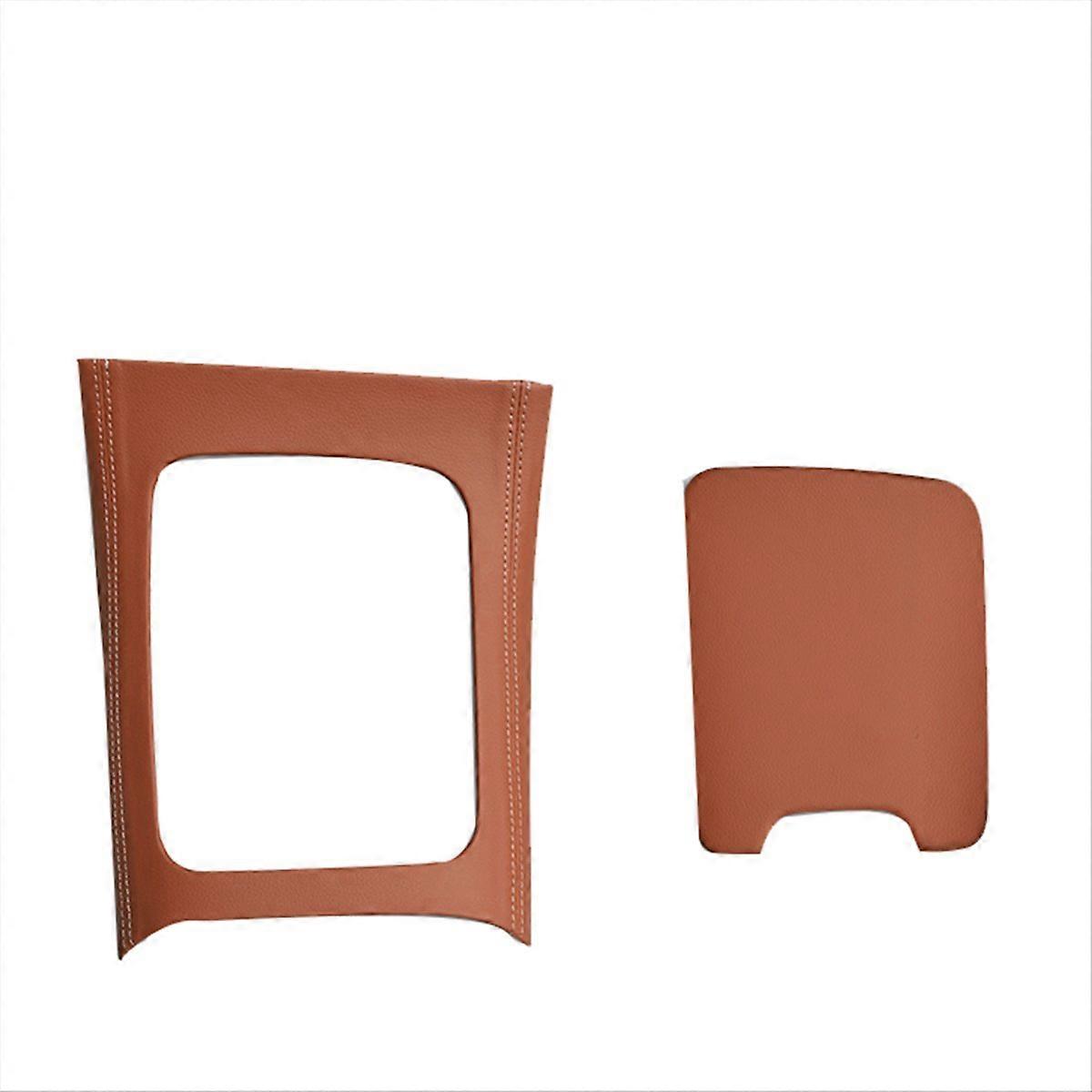 Center Control Panel Decorative Cover for ,Stone Brown