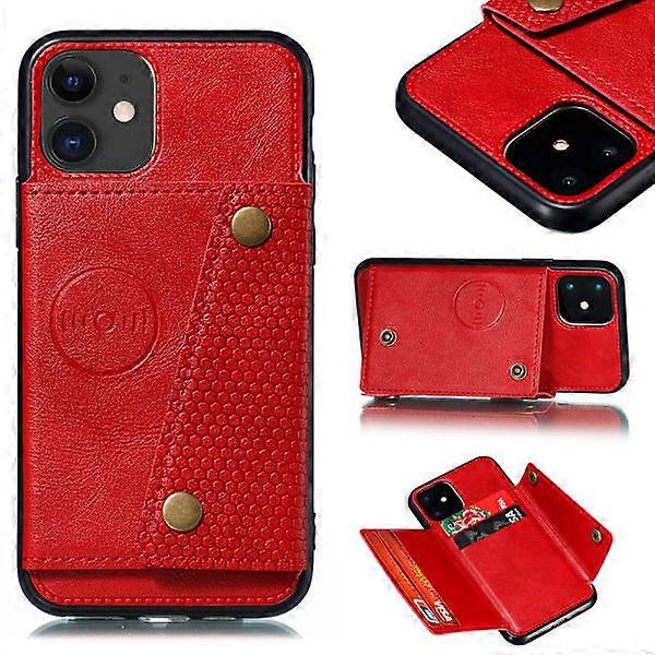Compatible with iPhone 12 - Case with Card Holder Red
