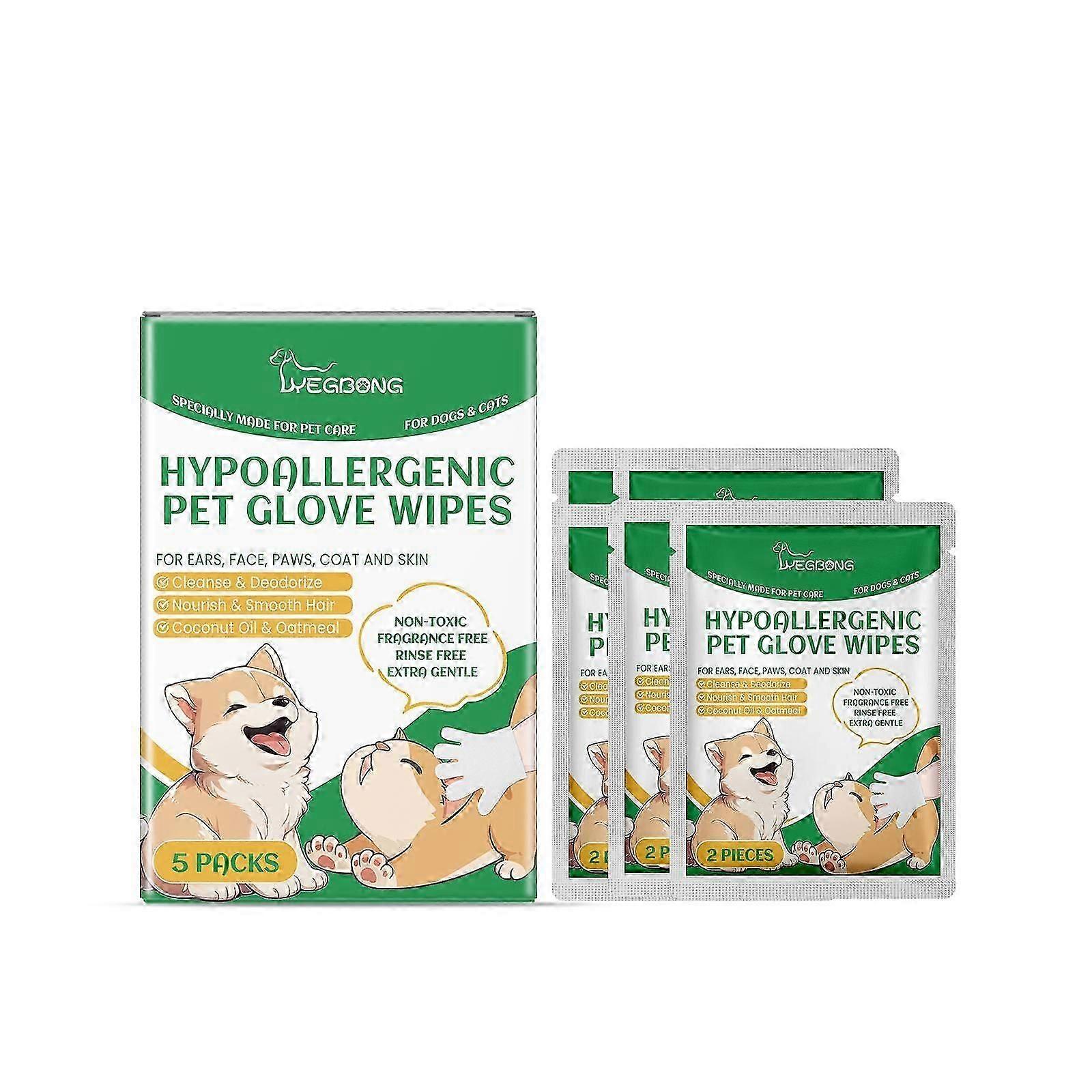 Gentle Pet Cleaning Gloves - Disposable for Dogs