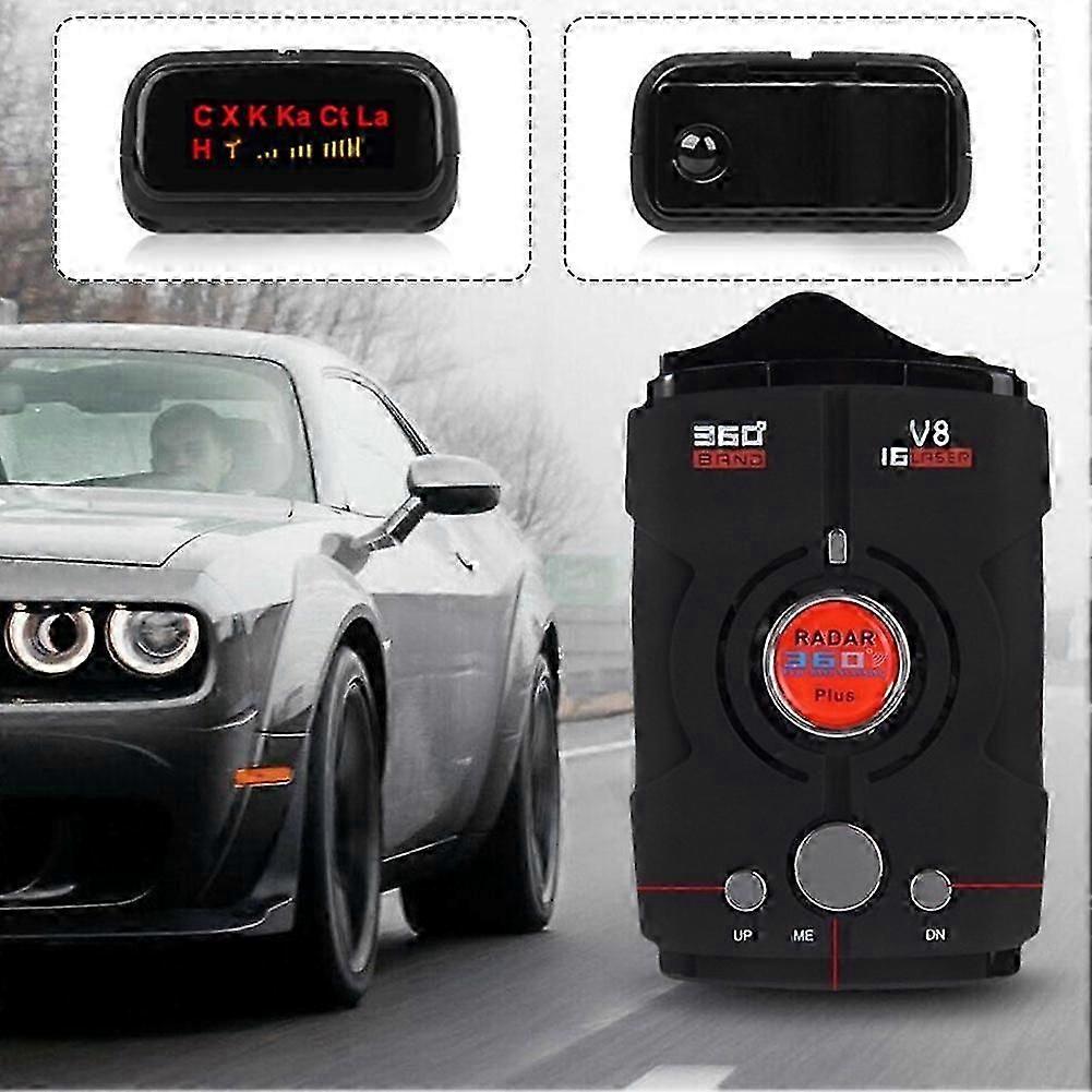 Radar detector for car with 9 bands speedometer and voice alert