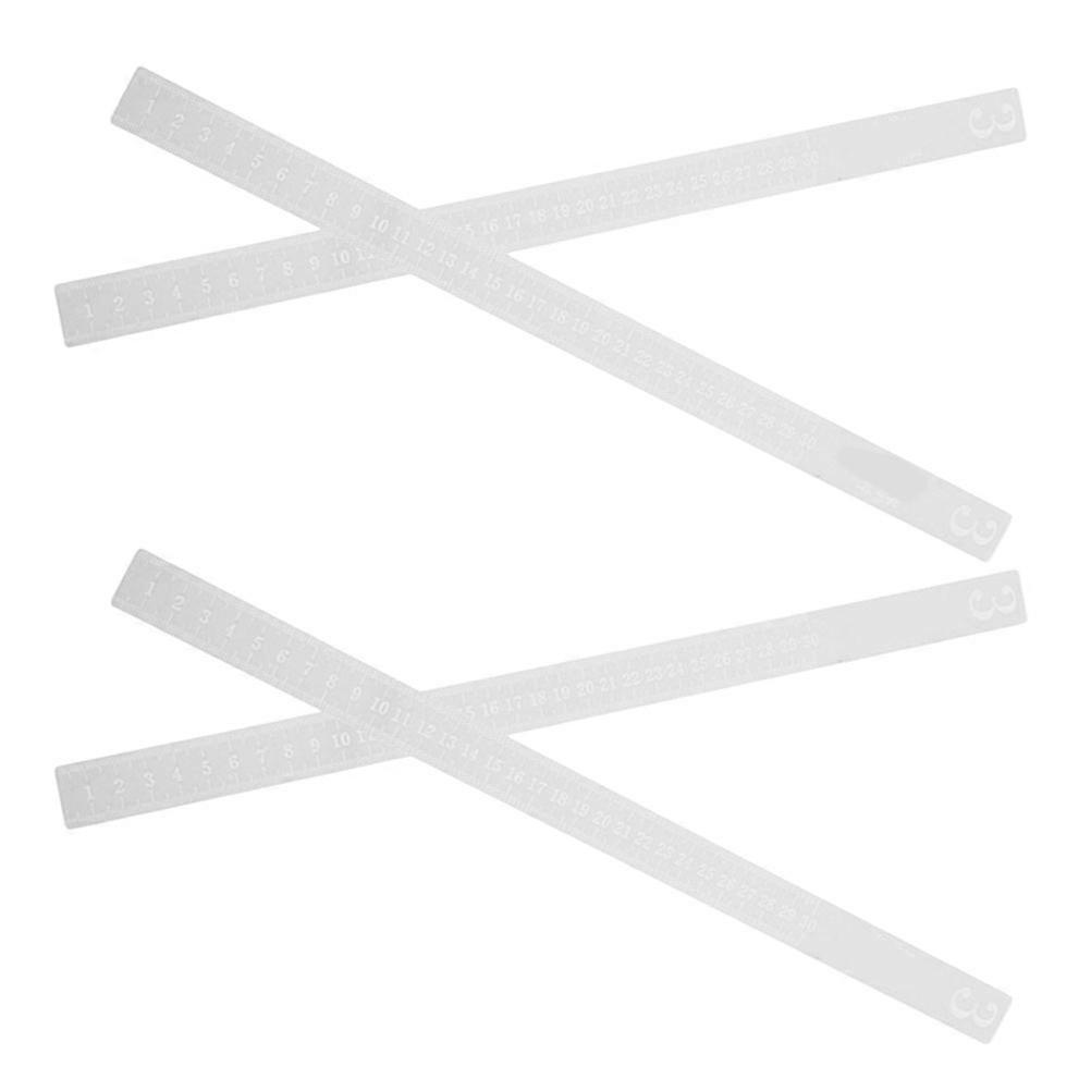 Acrylic Baking Ruler Set for Baking Enthusiasts and Home Cooks in White for Baking Cookies Pies and Pastries with Thickness Control 4Pcs