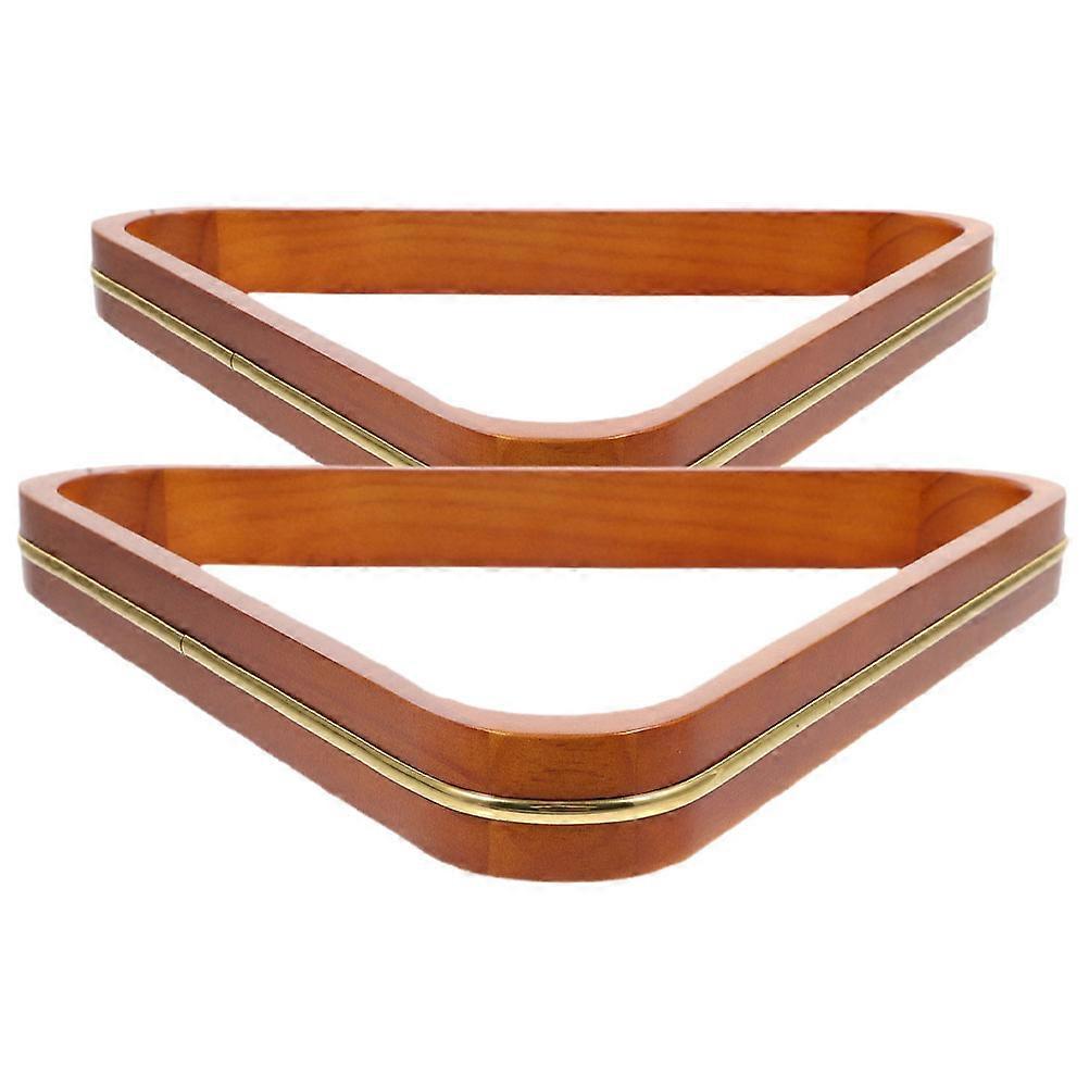 Wooden Pool Triangle Frame for Pool Balls 2Pcs Yellow Billiard Rack