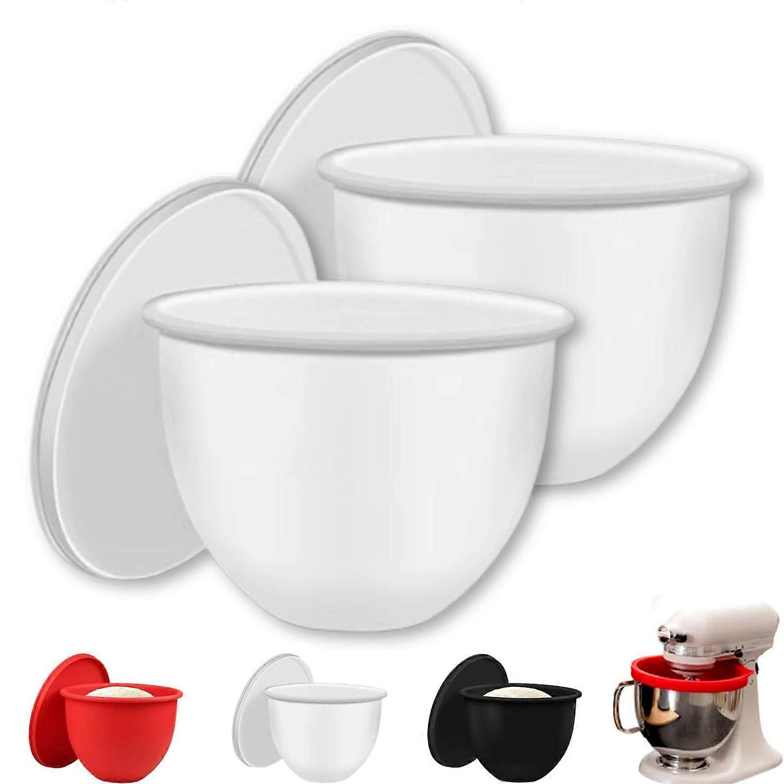 Silicone Bowl Liners Baking Inserts White 2 Pack for KitchenAid 5 Qt TiltHead Stand Mixer