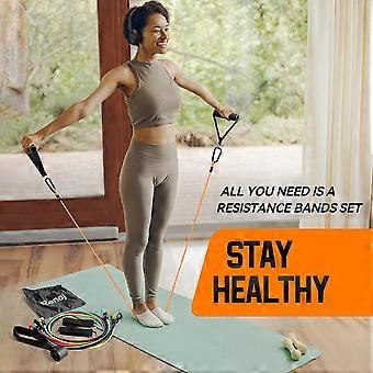 Resistance Bands with Handles, Exercise Bands Resistance Bands Set for Men and Women, Stretch Workout Bands