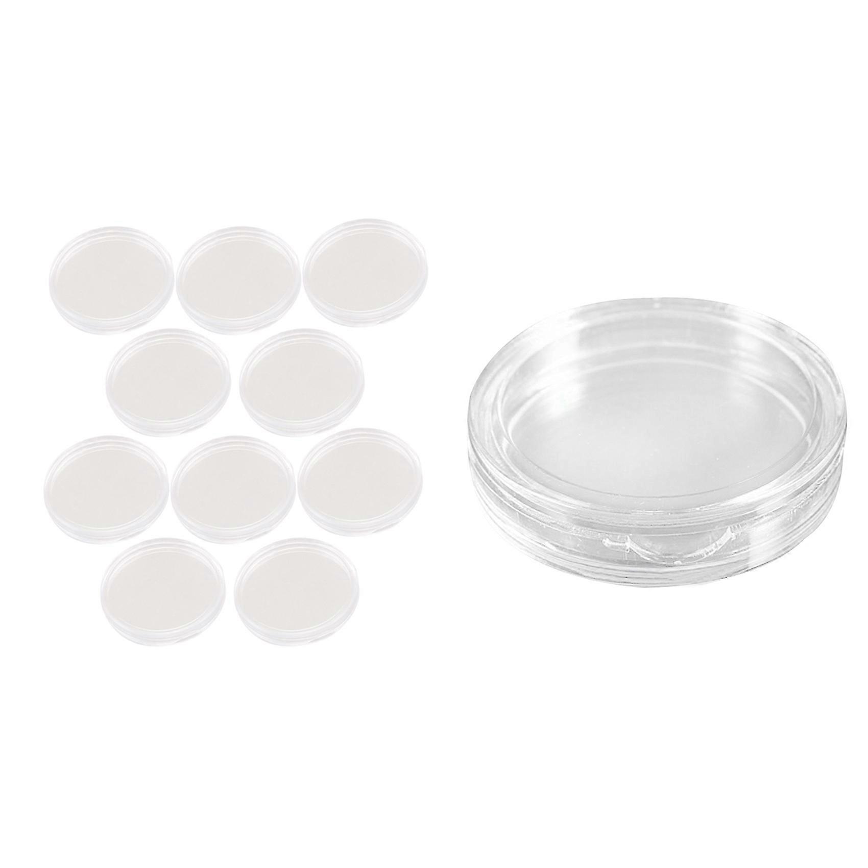 20 Pcs Small Round Transparent Plastic Coin Capsules Box 30mm & 40mm
