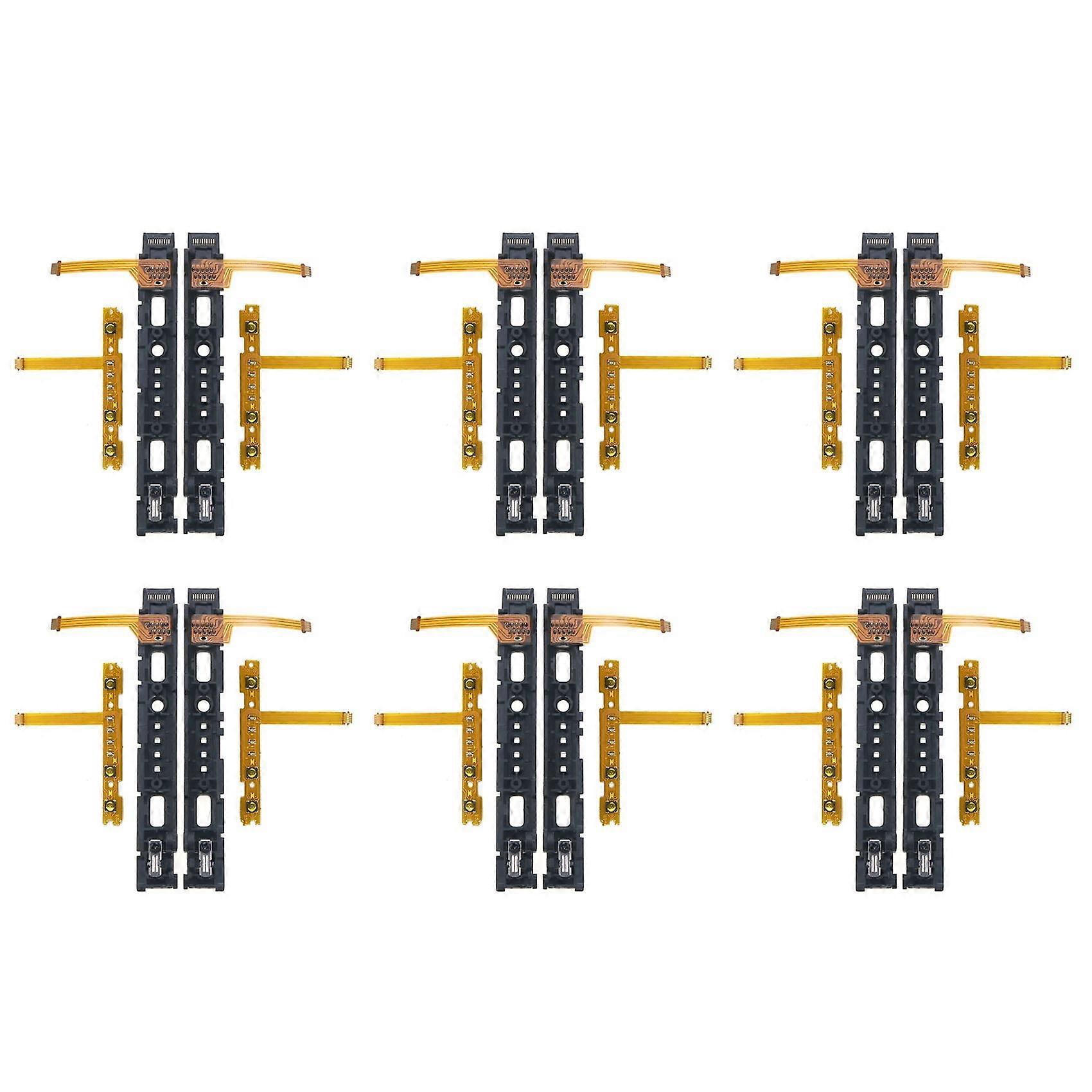 6X Replacement LR Slide Left Right Slider Rail with SL SR Flex Cable for Nintend Switch NS Joy-Con JoyCon Controller