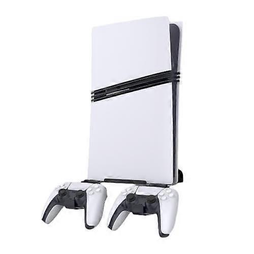 Wall Mount Stand for PS5 Pro and Slim Digital or Disc with Controller Holder, Steel SpaceSaving Design