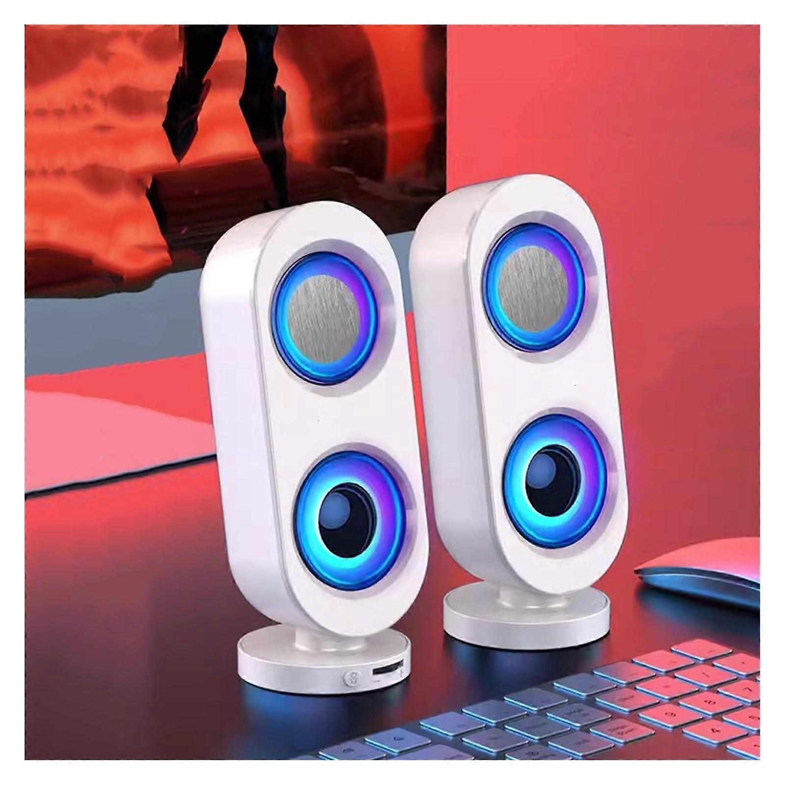 Desktop Small Subwoofer, Wired Computer Speaker System, 3Pack, Compact Desktop Audio, Compatible with PC and Laptop