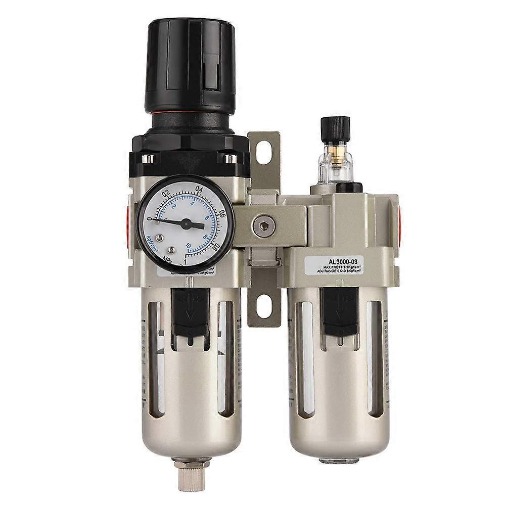 Air Compressor Regulator with Water Trap, 3/8 Aluminum Alloy Pneumatic Filter, Precise Pressure Control