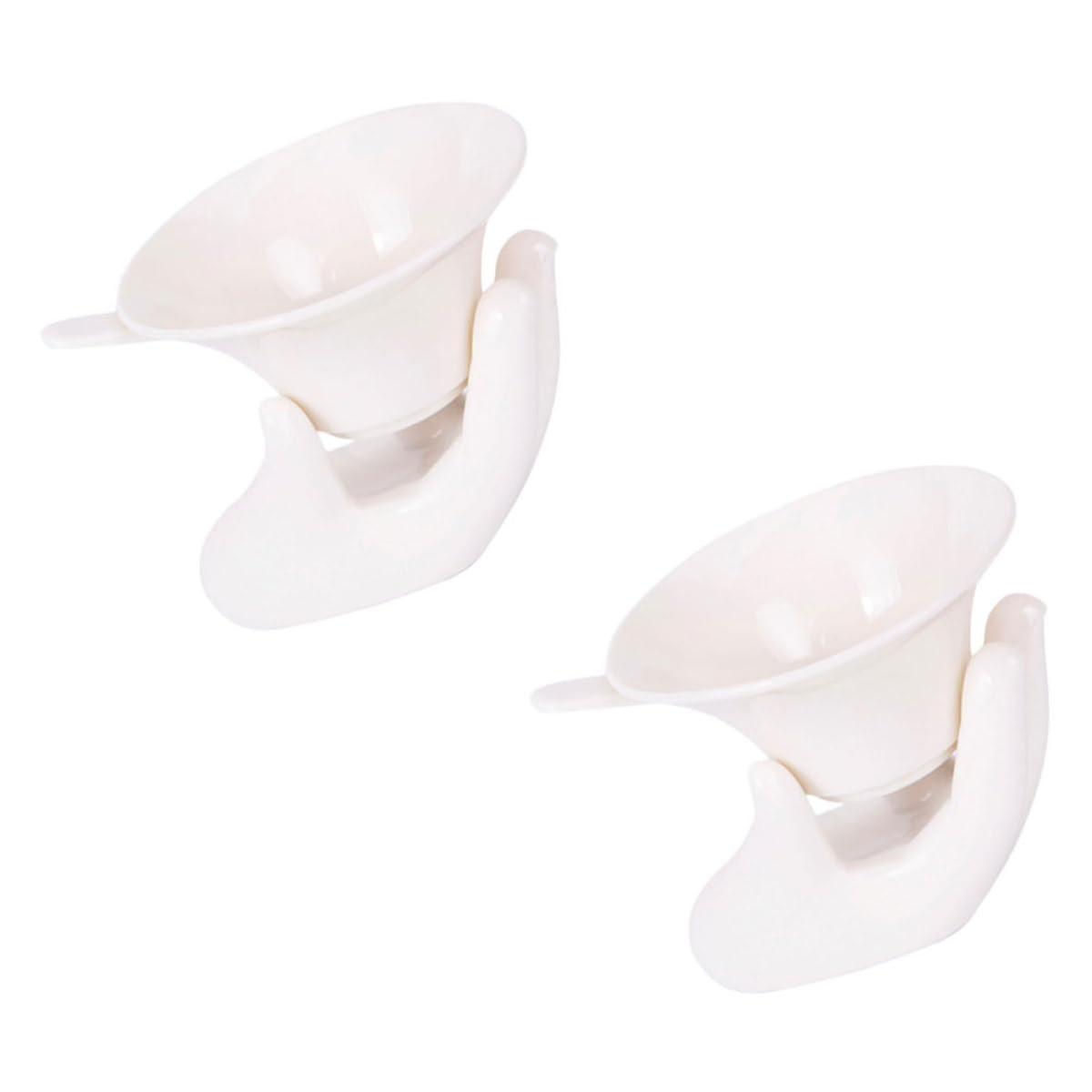 Ceramic Tea Strainer Set of 2 for Precision Brewing, Durable Kung Fu Tea Filter for Loose Leaf