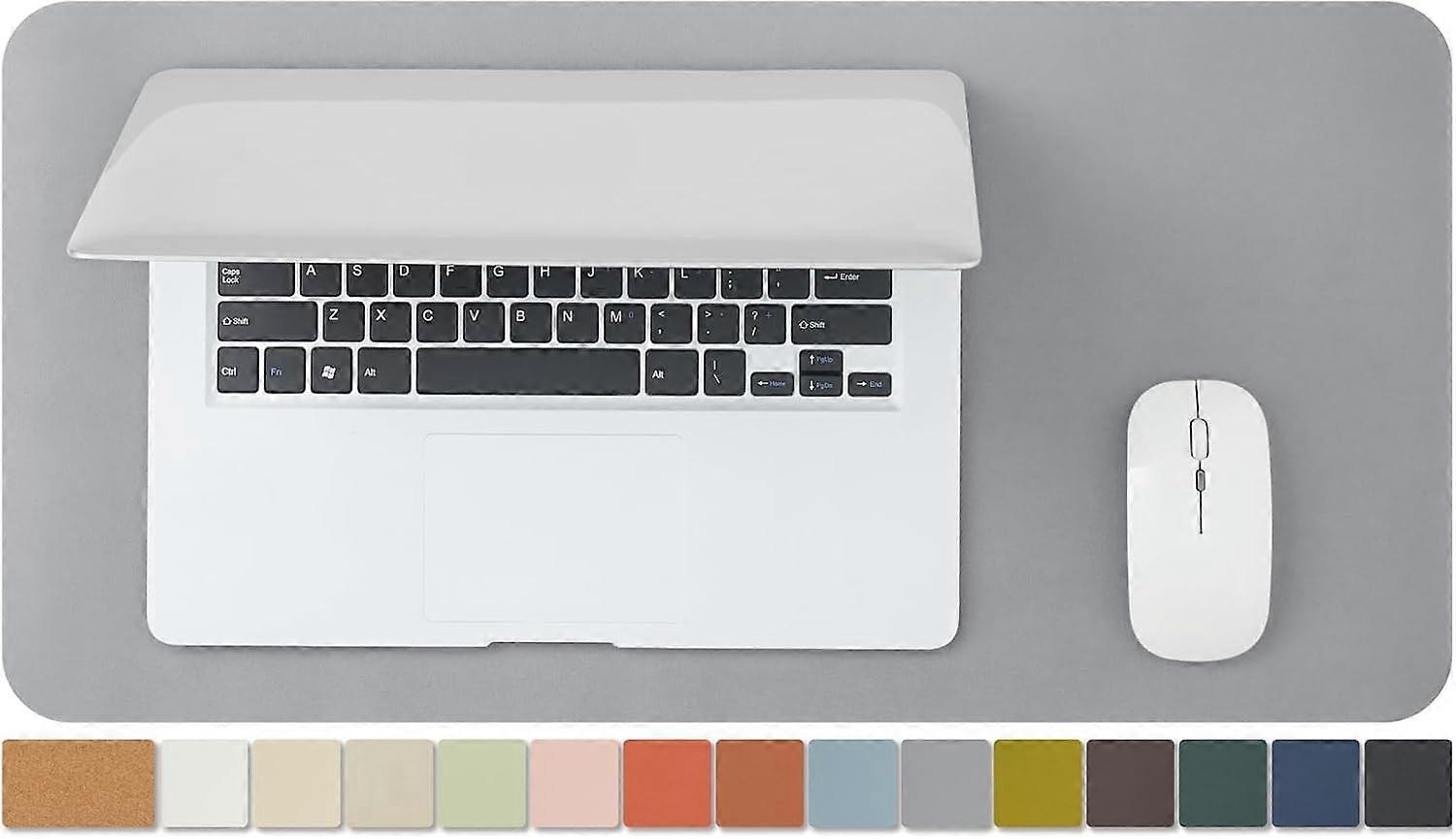 Derest Compact Cork Desk Mat - 23.6"x11.8" Dual-Sided Pad for Office, Home, Gaming - Compatible with Large Mouse Pads & Small Desks