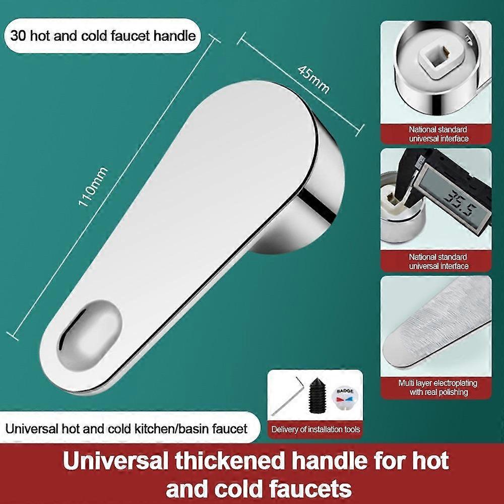 Thicken Dish Basin Handle Silver Quick Open Valve New Faucet Handle