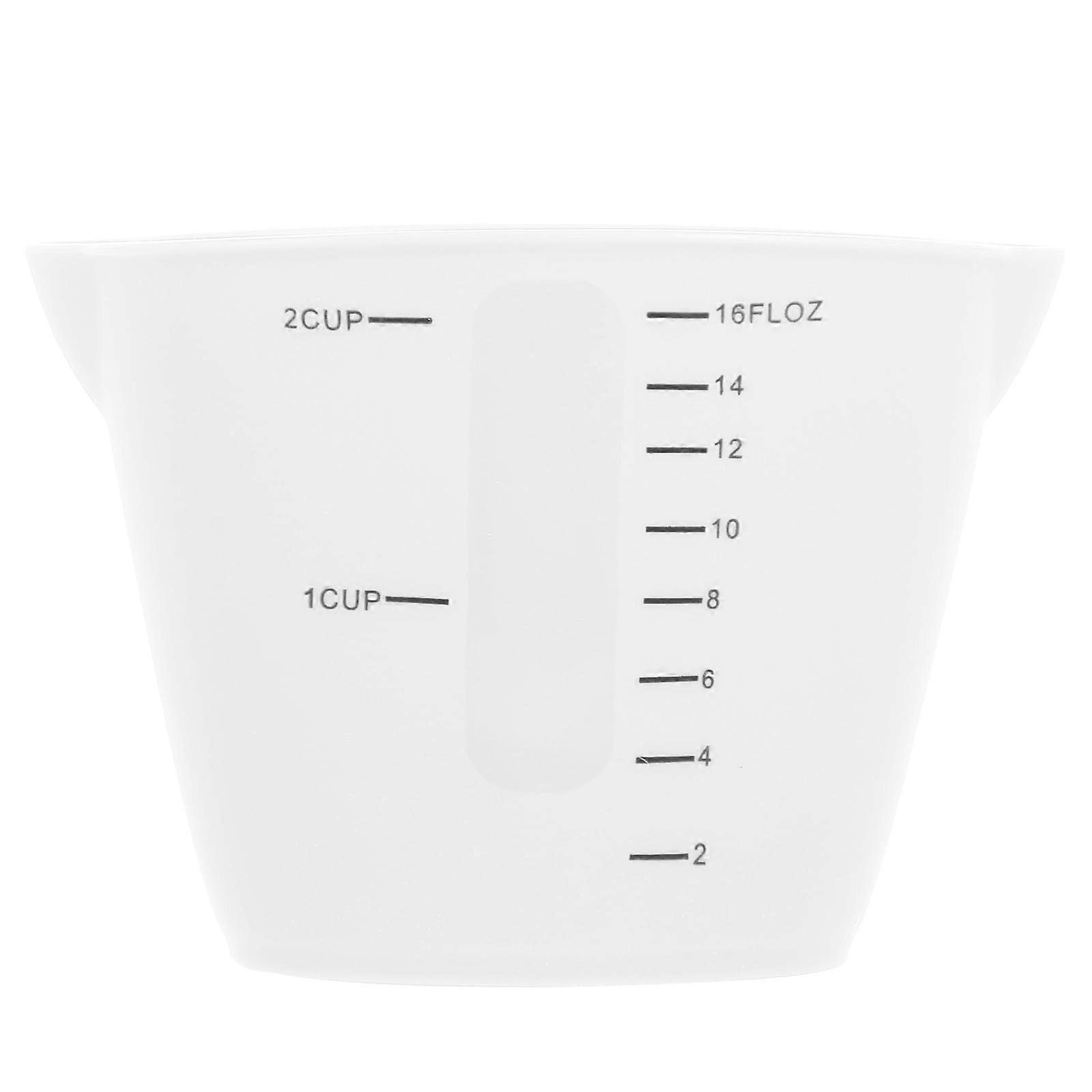 500ml Silicone Measuring Cup with Dual Spout, Food Grade Flexible Jug with Clear Graduated Scale for Baking