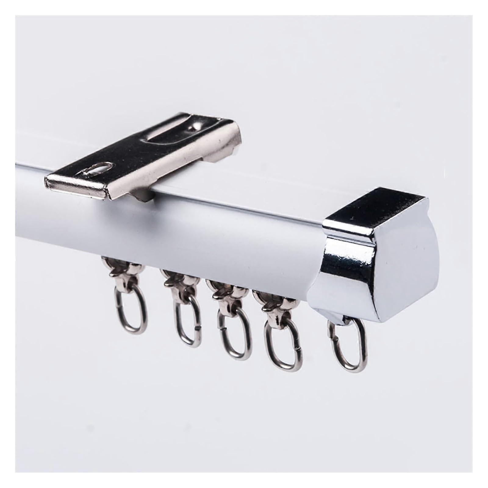 Heavy Duty Ceiling Curtain Track 2m White, Wall and Ceiling Mount Rail for Room Divider and Privacy