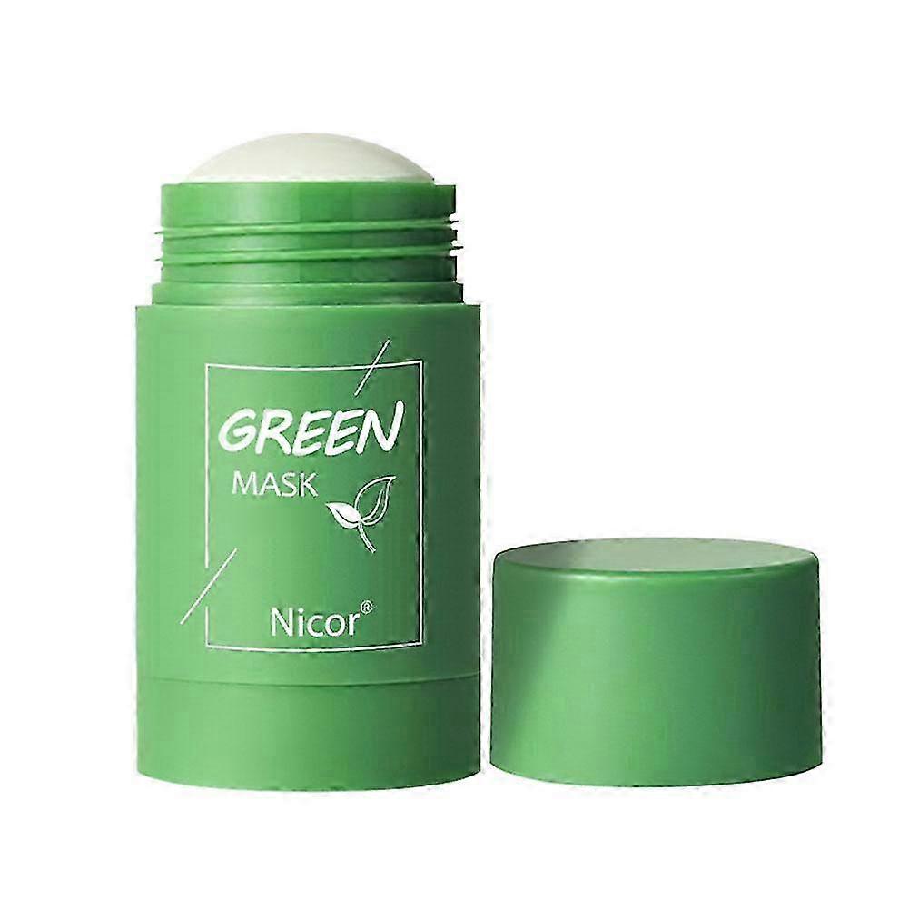 Green Tea English Version  Nicor Green Tea Cleansing Solid Mask Deep Cleansing Douyin Same Solid Mud Mask Stick