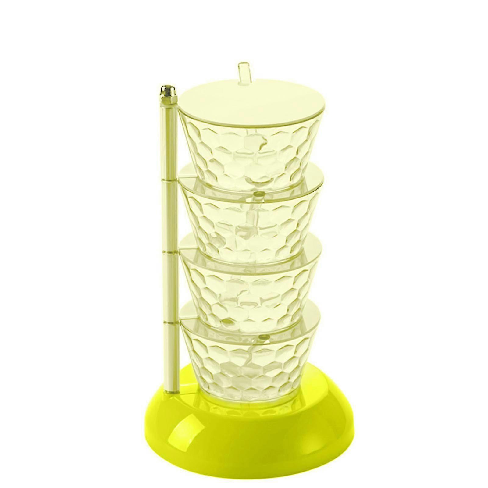 Kitchen Seasoning Bottles Boxes Plastic Frame Rotating Condiment Storage Rack