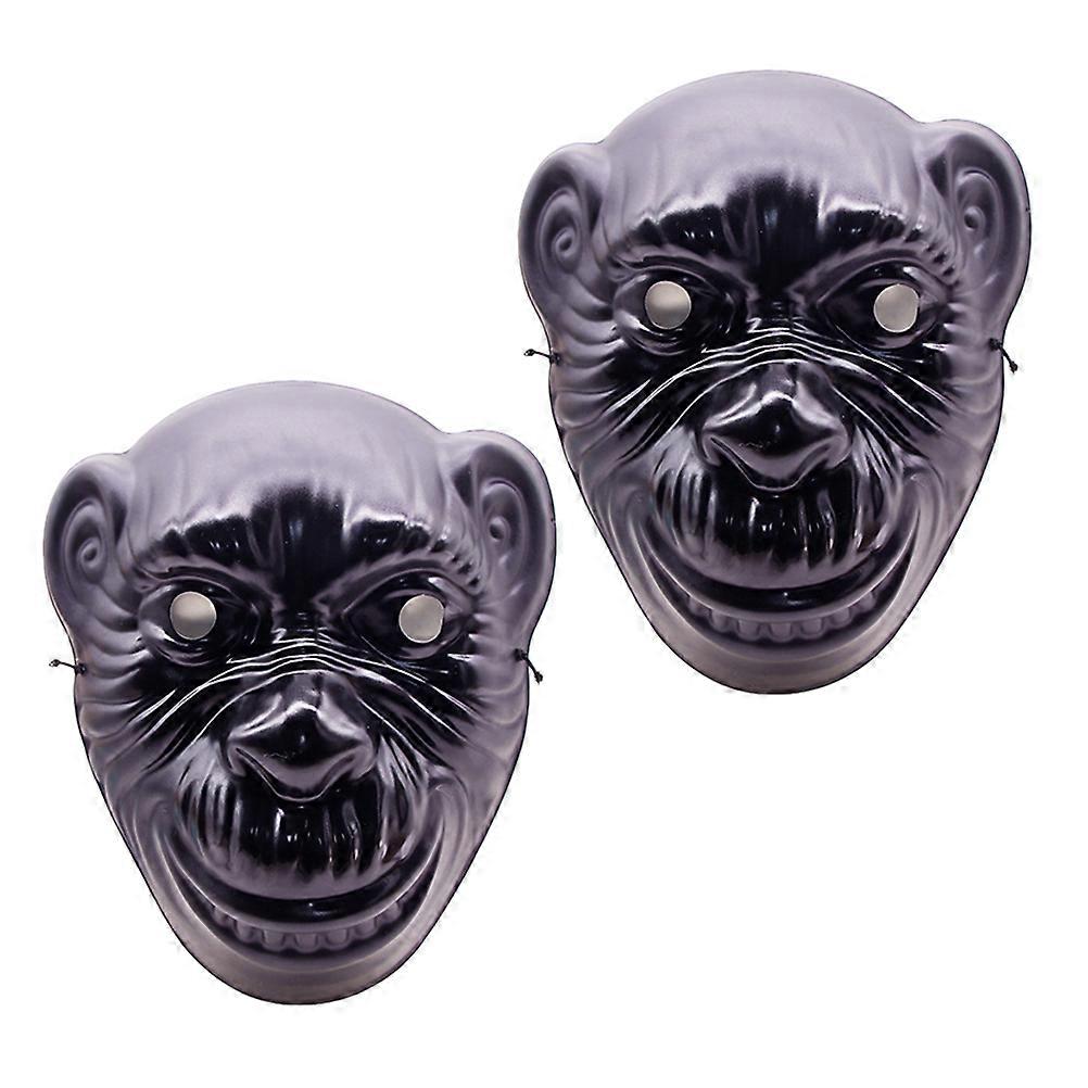 Monkey Mask Chimpanzee Mask for Halloween 2Pcs Durable PVC Material