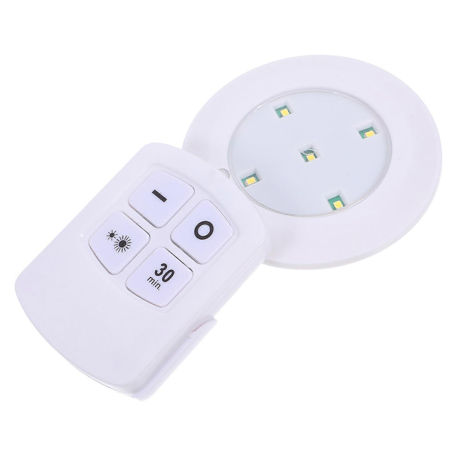 Closet Lighting Puck Lights For Cabinets Led Tap Light Touch-sensitive Timing Function 9.50x9.50x2.00CM White 2Pcs