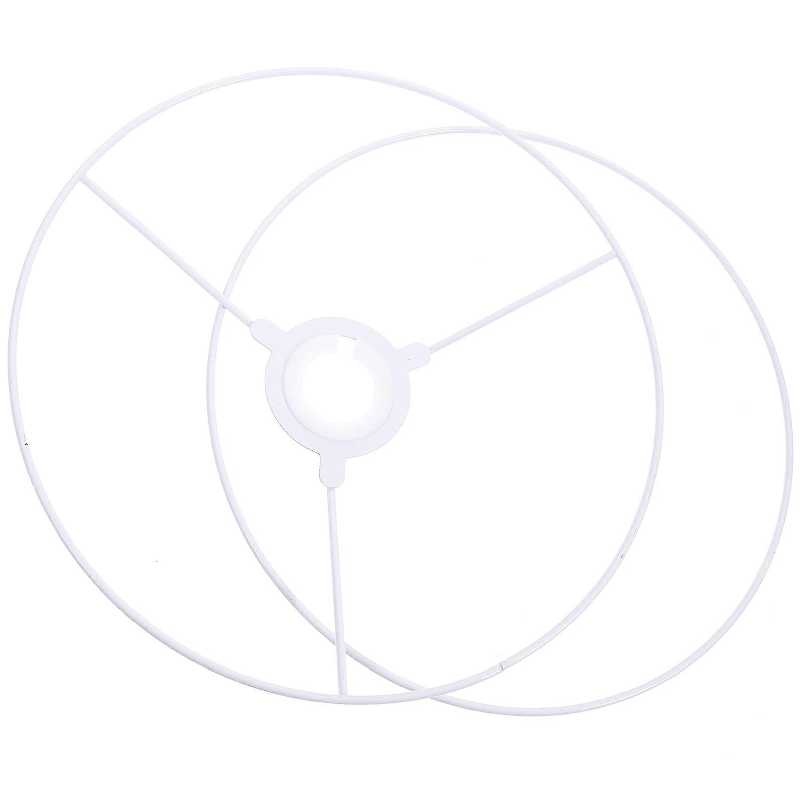 1Set White Lampshade Frame Lamp Shade Ring for Lights Metal