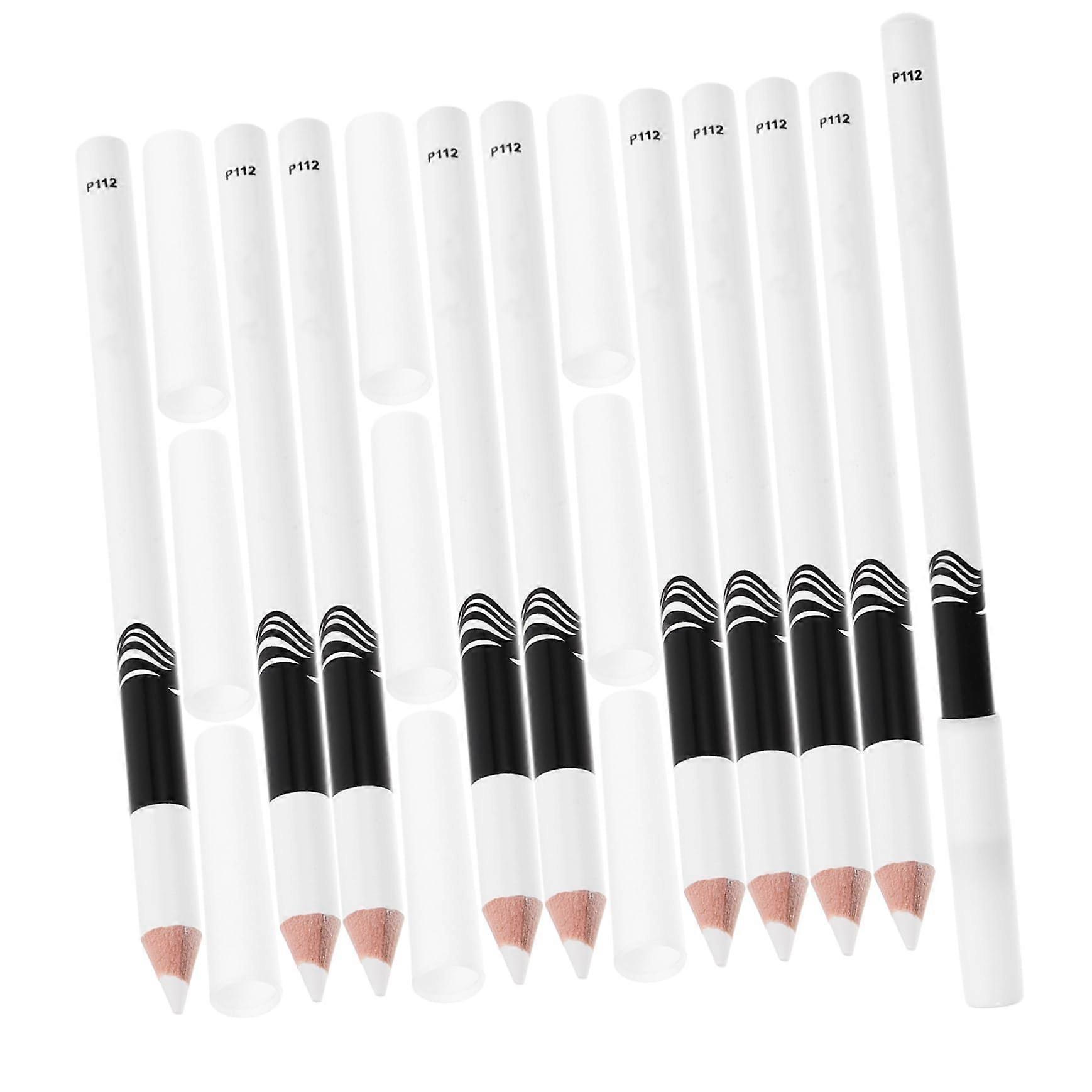 10PCS White Eyeliner Pencil Set with Highlighter for Precise Lining and Professional Makeup