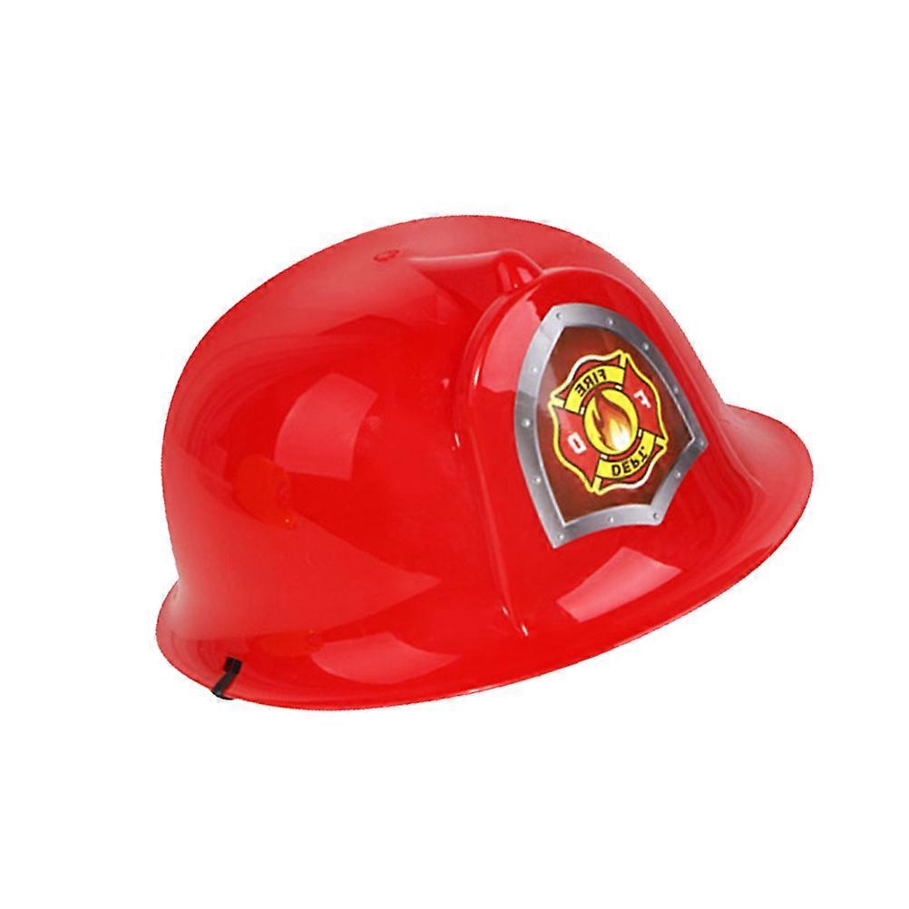 Childrens Firefighter Costume Plastic Fireman Hat Role Play Fun 12Pcs