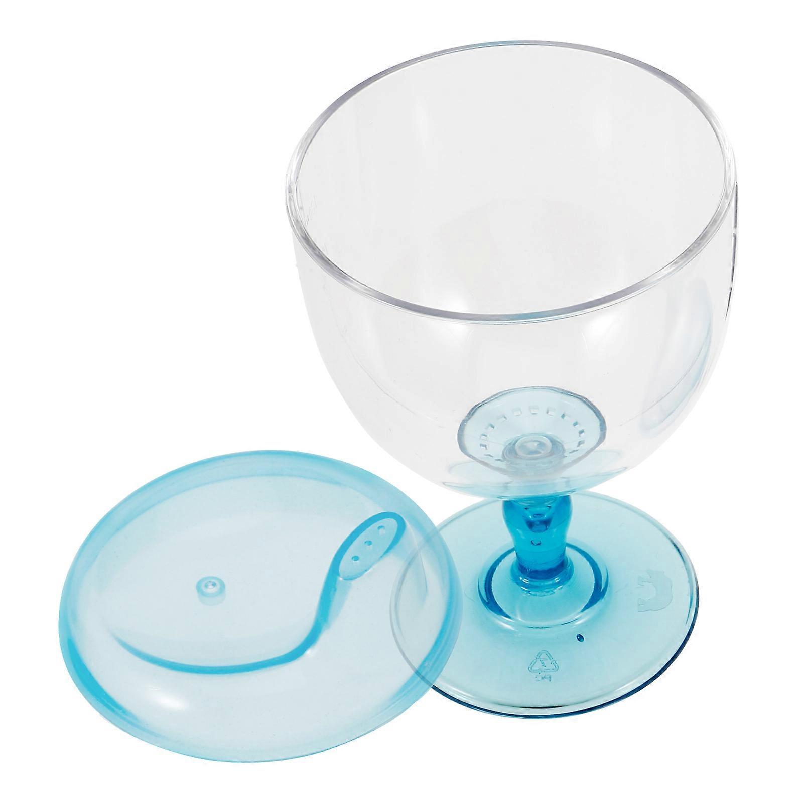 Blue Baby Sippy Cup for Training with Plastic Goblet Style 180Ml