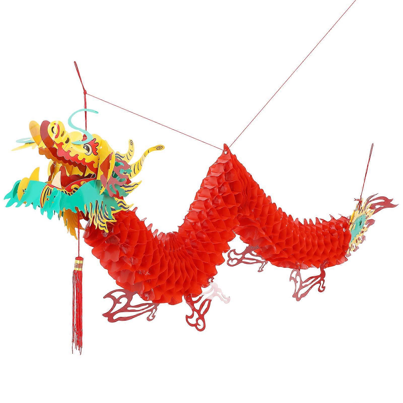 Chinese Dragon Lantern Decorative Hanging Plastic Dragon Lantern 1.5m