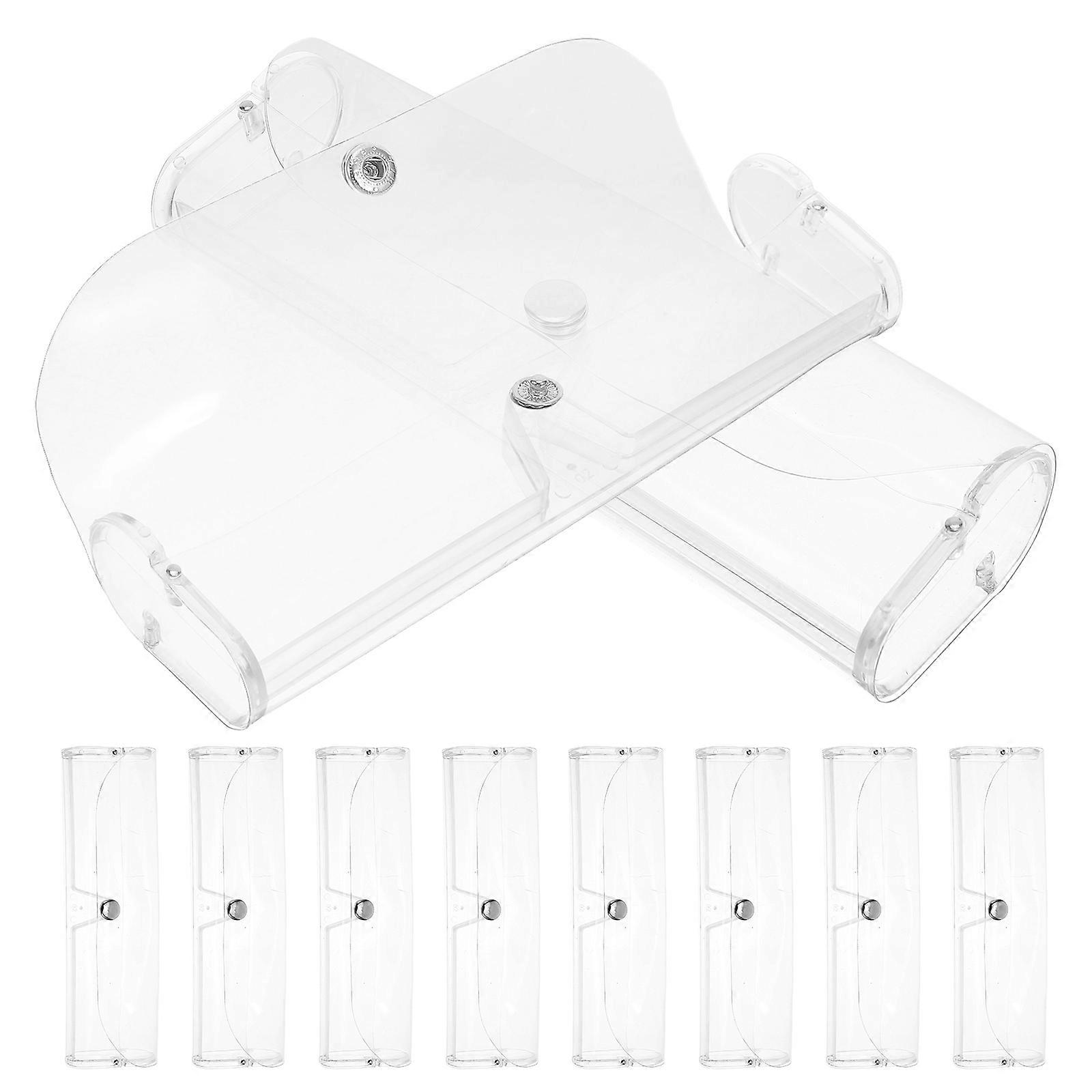 PVC Eyeglass Box for Storage Use 50Pcs Snap Buckle Glasses Display Storage