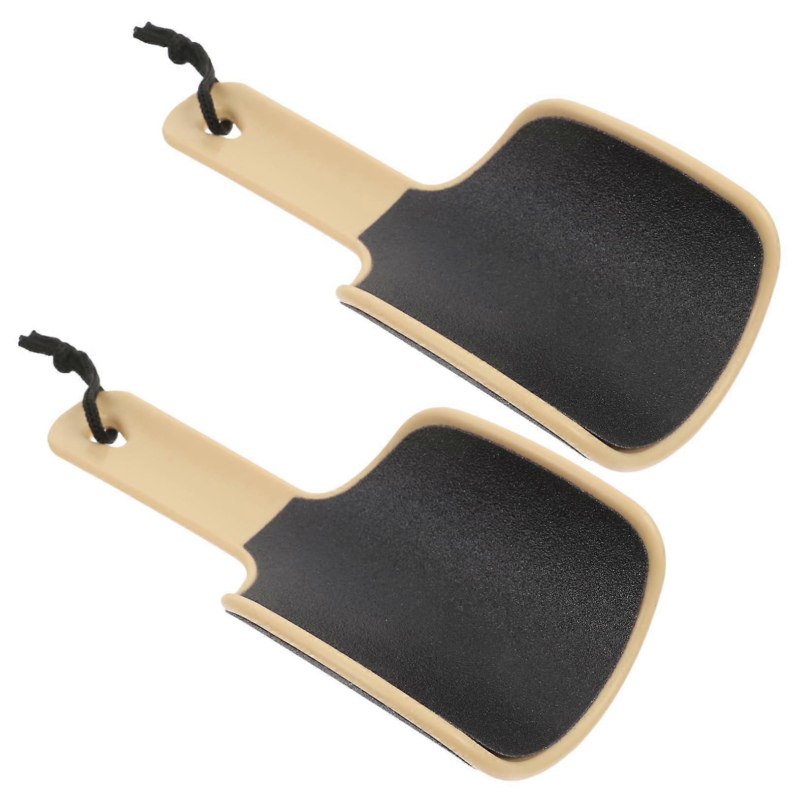 2pcs DoubleSided Foot File for Cracked Heels Pedicure Tool with NonSlip Handle
