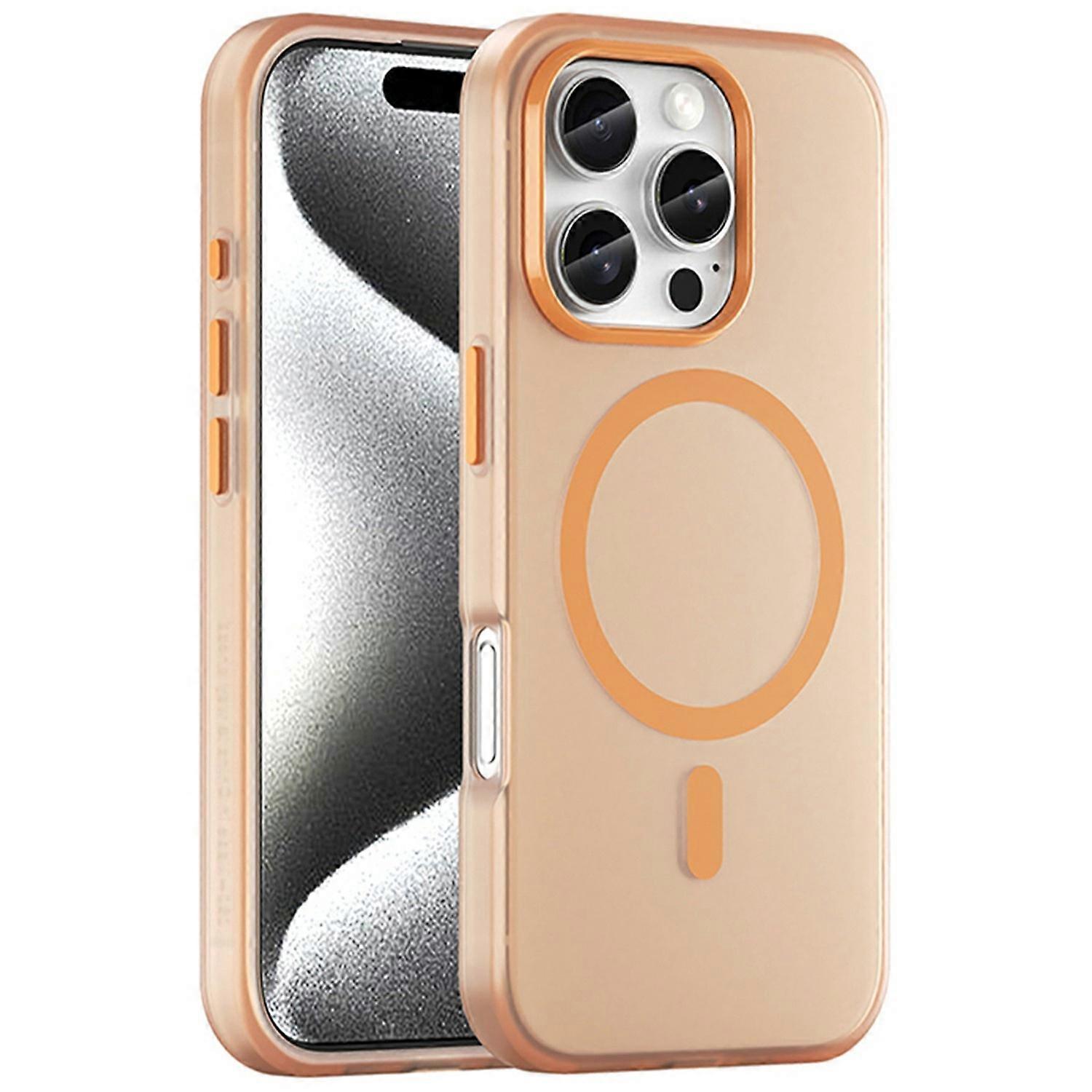 For iPhone 16 Pro Case Compatible with MagSafe TPU + PC Slim Matte Translucent Phone Cover
