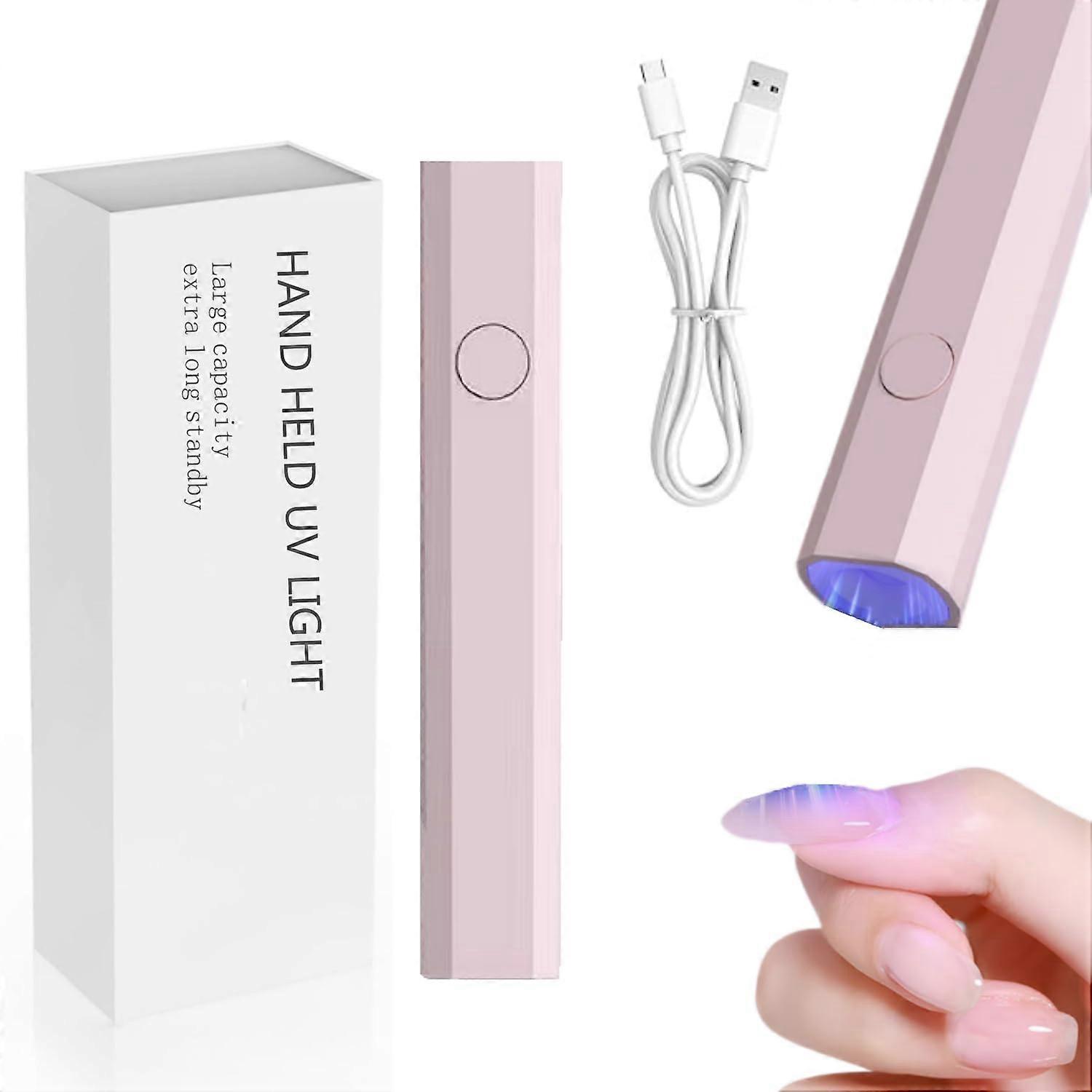 UV Nail Lamp with Dual Wavelength LEDs, USB Rechargeable, Fast Gel Curing, 2 Timer Modes