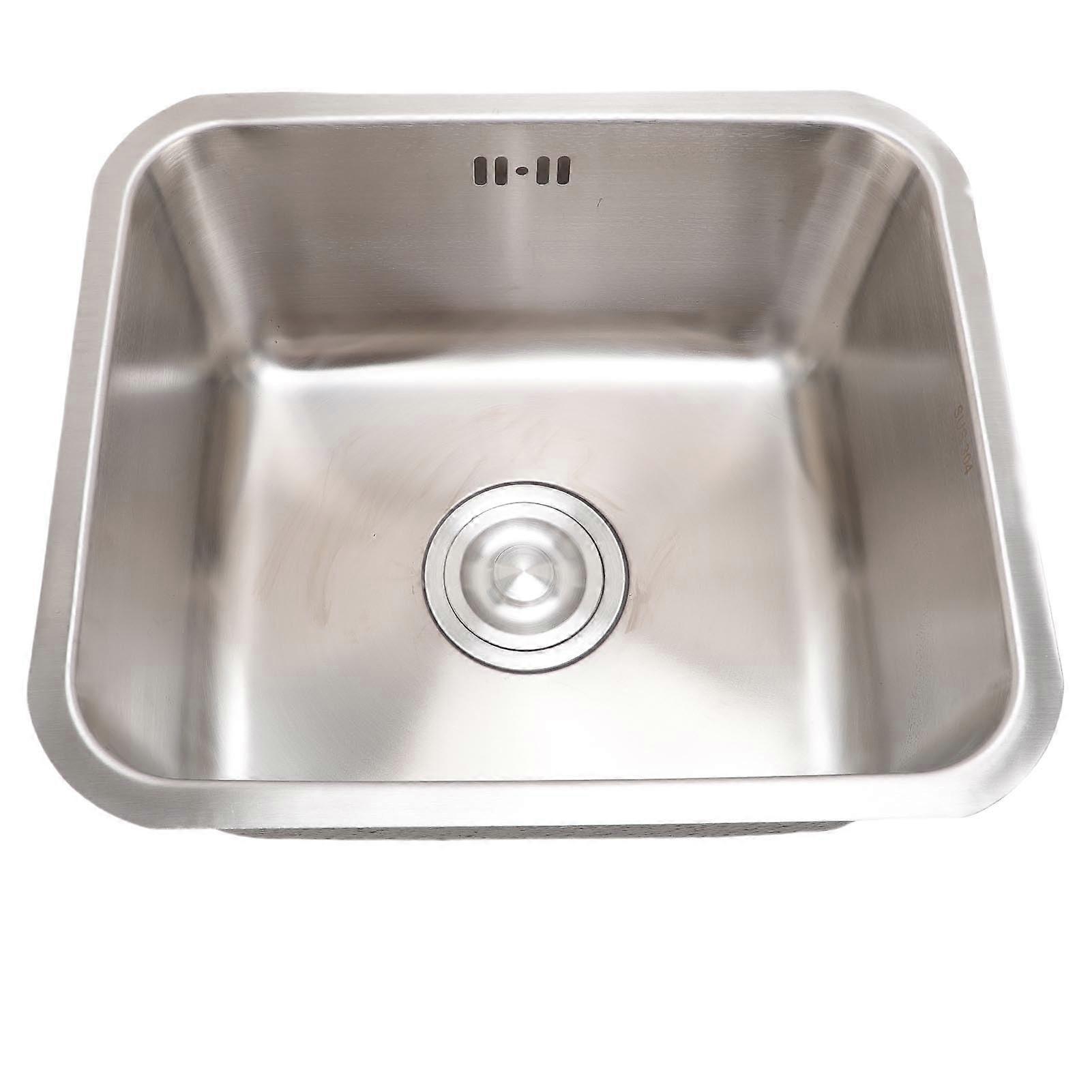 304 Stainless Steel Undermount Single Bowl Kitchen Sink, Rectangular Design for MultiPurpose Use