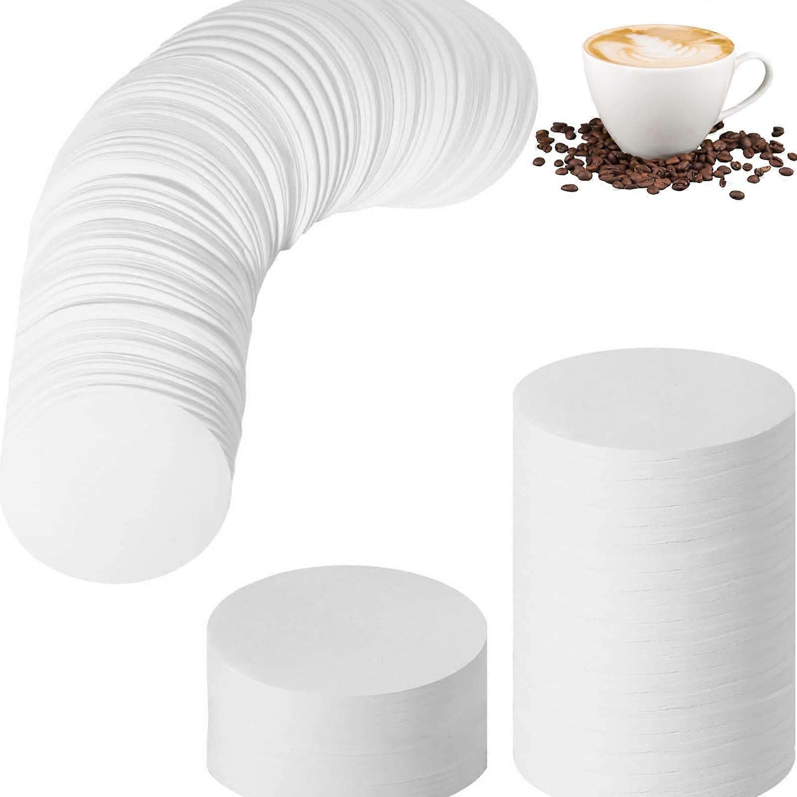 600PCS Round Coffee Filter Paper 2.4 Inch Replacement Filters for Espresso Maker Disposable Pack