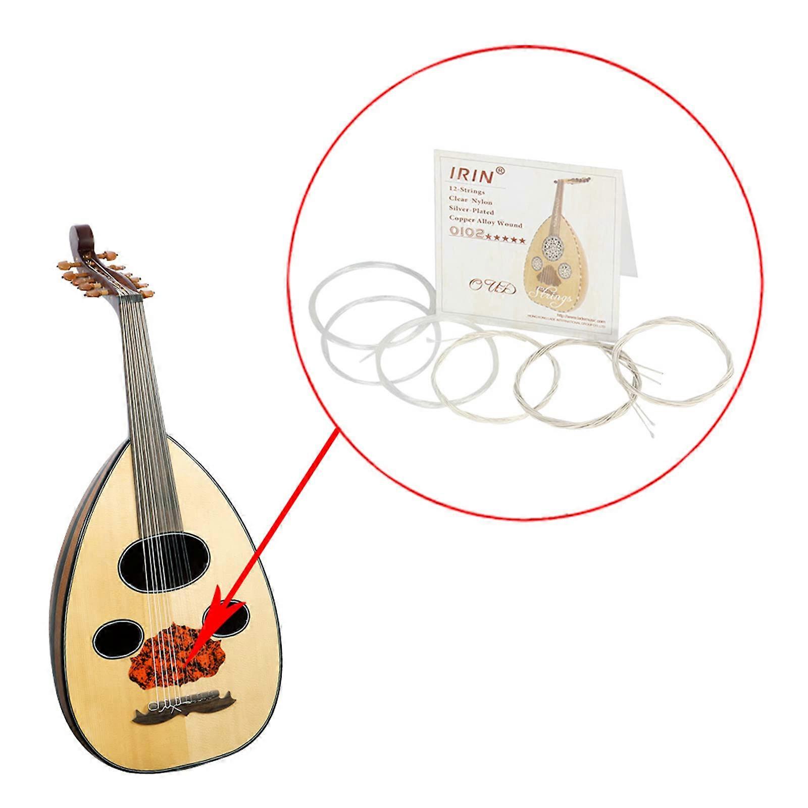 Arabic Oud Strings Set, Balanced Resonant Tone, Stable Tuning, Durable Long Lifespan